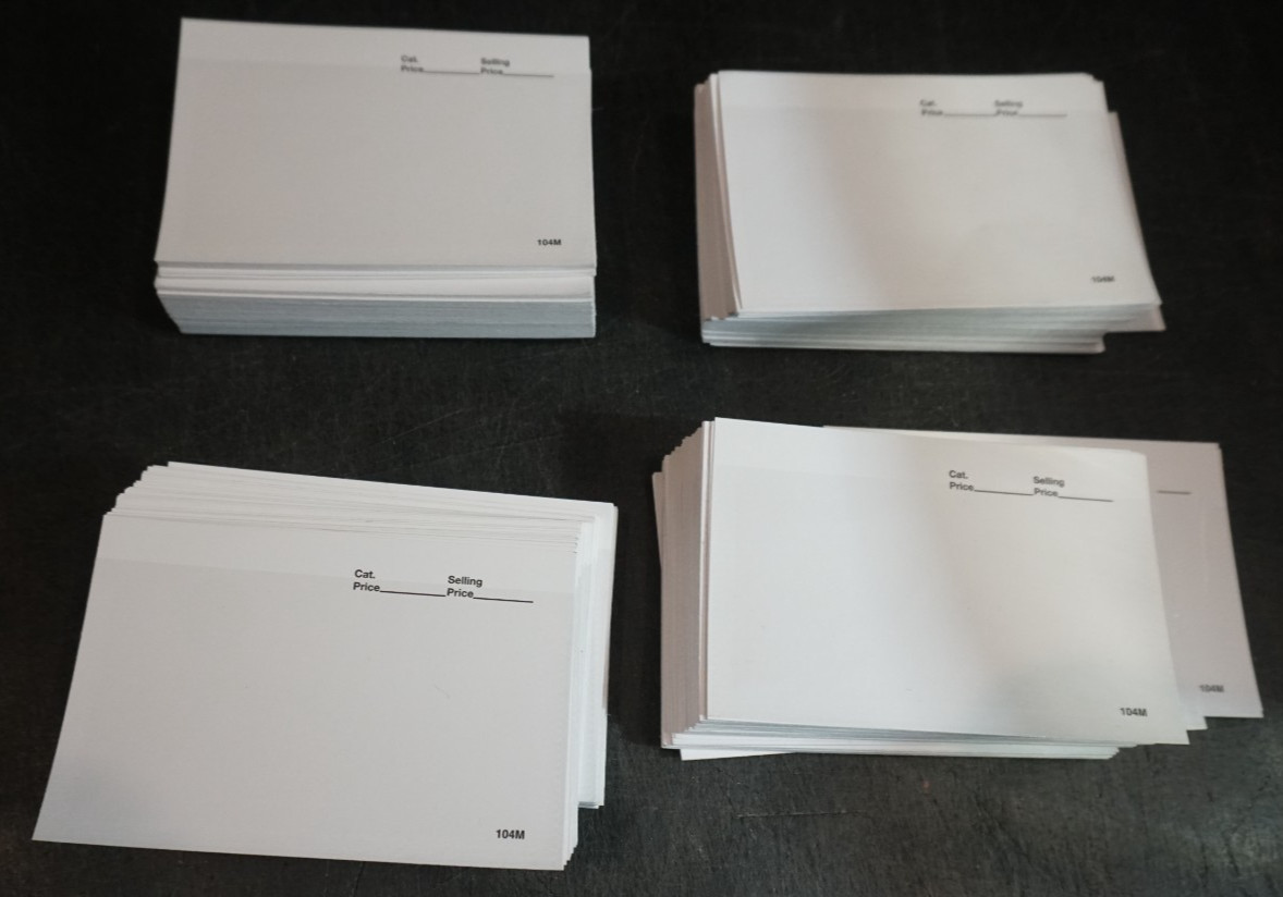 400 Stamp Dealer Cards White Background with Clear Window 400 Stamp Dealer Cards White Background with Clear Window