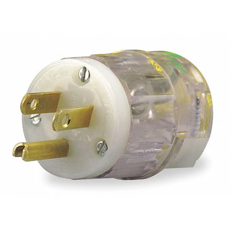 Leviton 8215-Plc Straight Blade Plug, 5-15P, 15 A, 125V Ac, 2 Pole, Screw