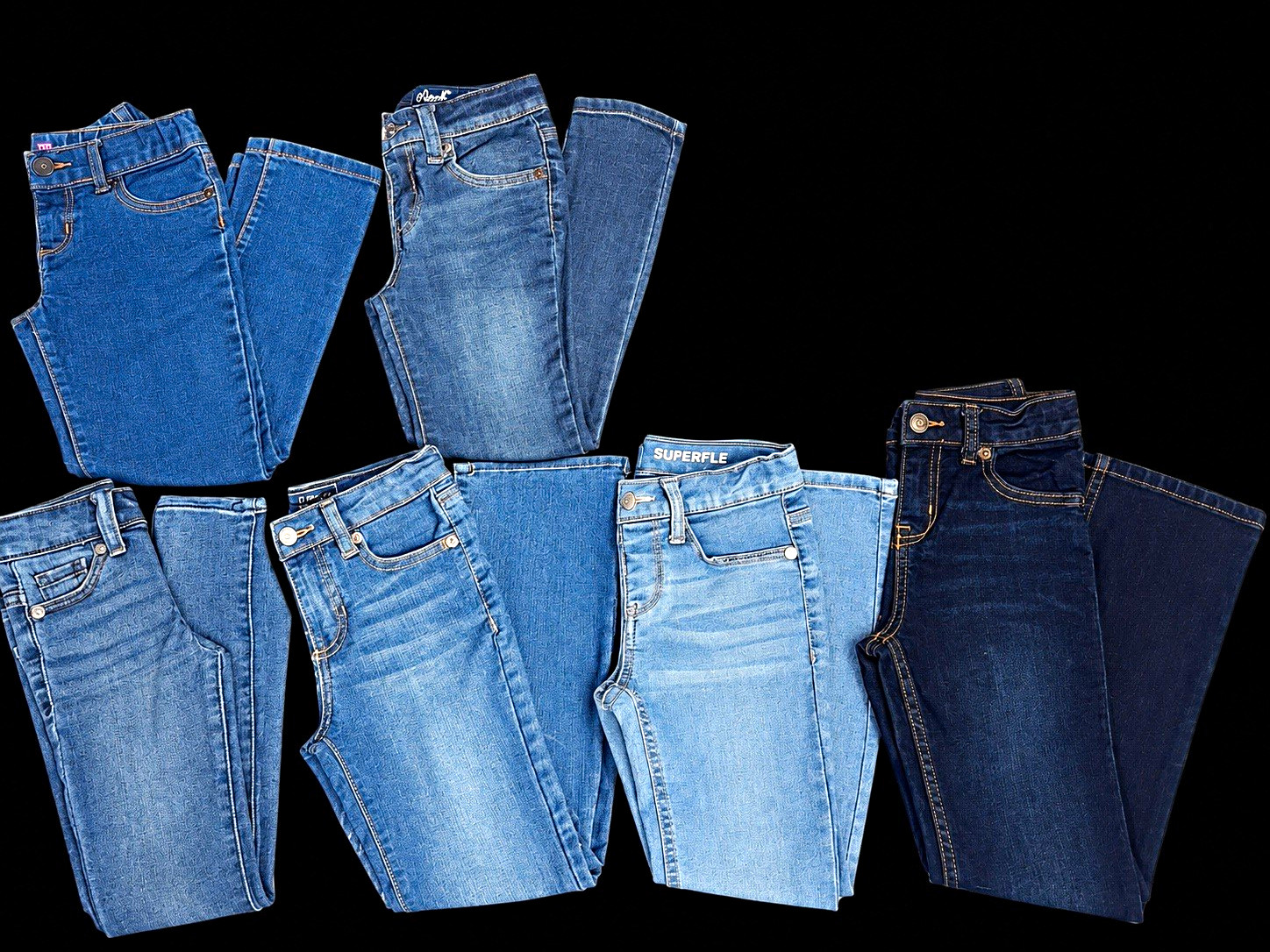 Girls Size 6 Blue Medium Wash Denim Jeans. $12 c/u