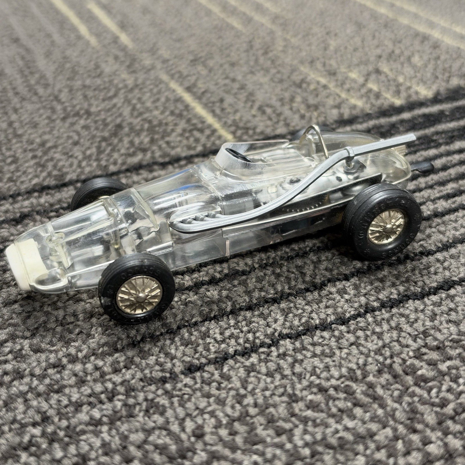 Vintage Schuco Micro Racer 1005 Clear Toy Car Germany Partially Working