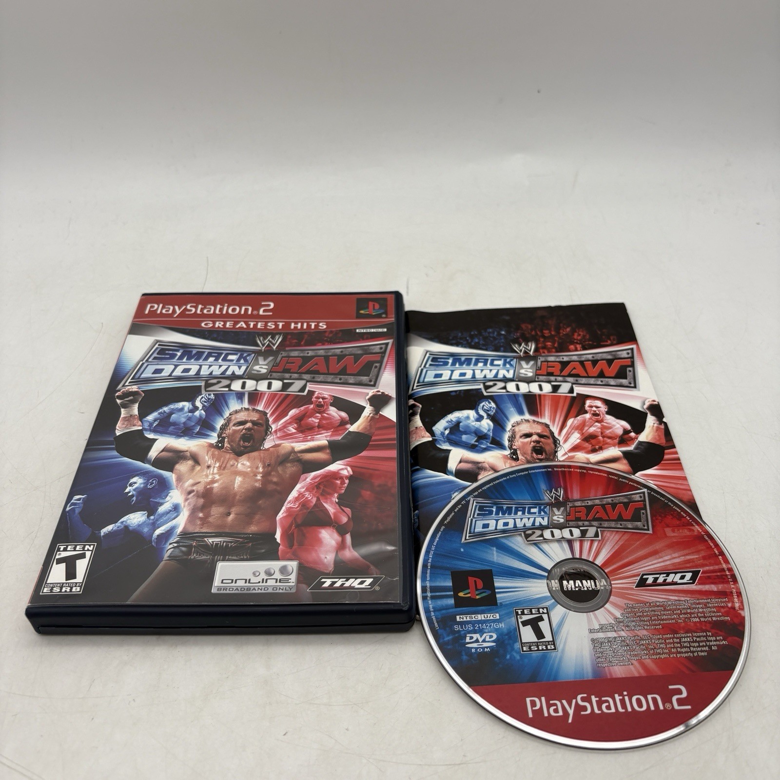 WWE Smackdown Vs. Raw 2007 Sony PlayStation 2 GH Complete w/ Manual Tested