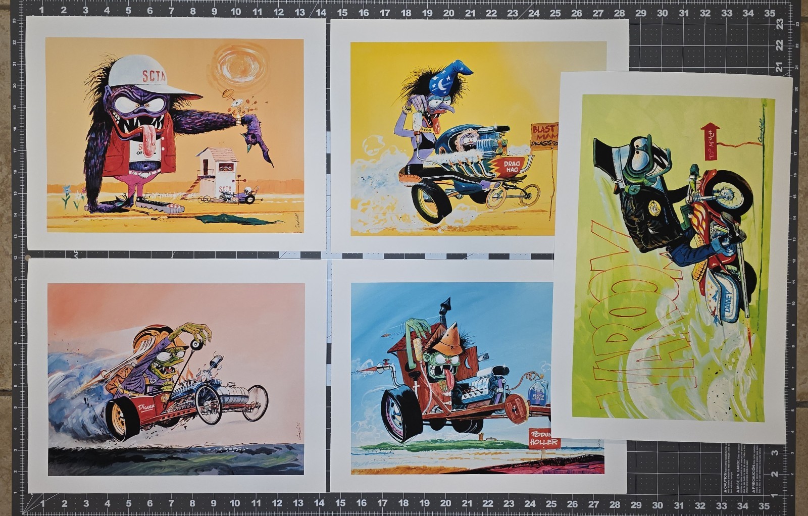 HAWK  Weird-Ohs  Box Art Posters set 5- 11x14-Not Ed \