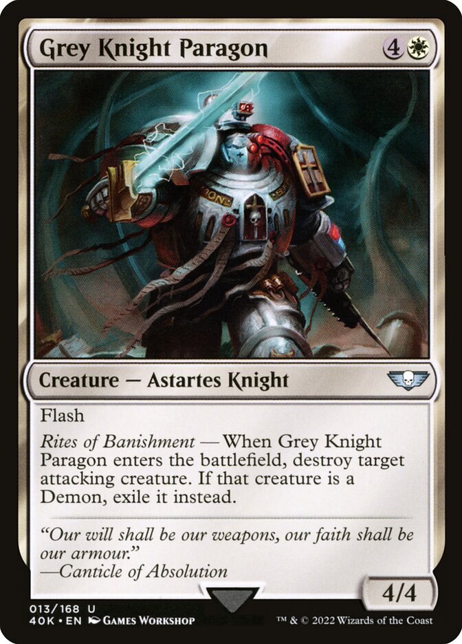 1x Grey Knight Paragon - NM - Warhammer 40,000 - SPARROW MAGIC MTG