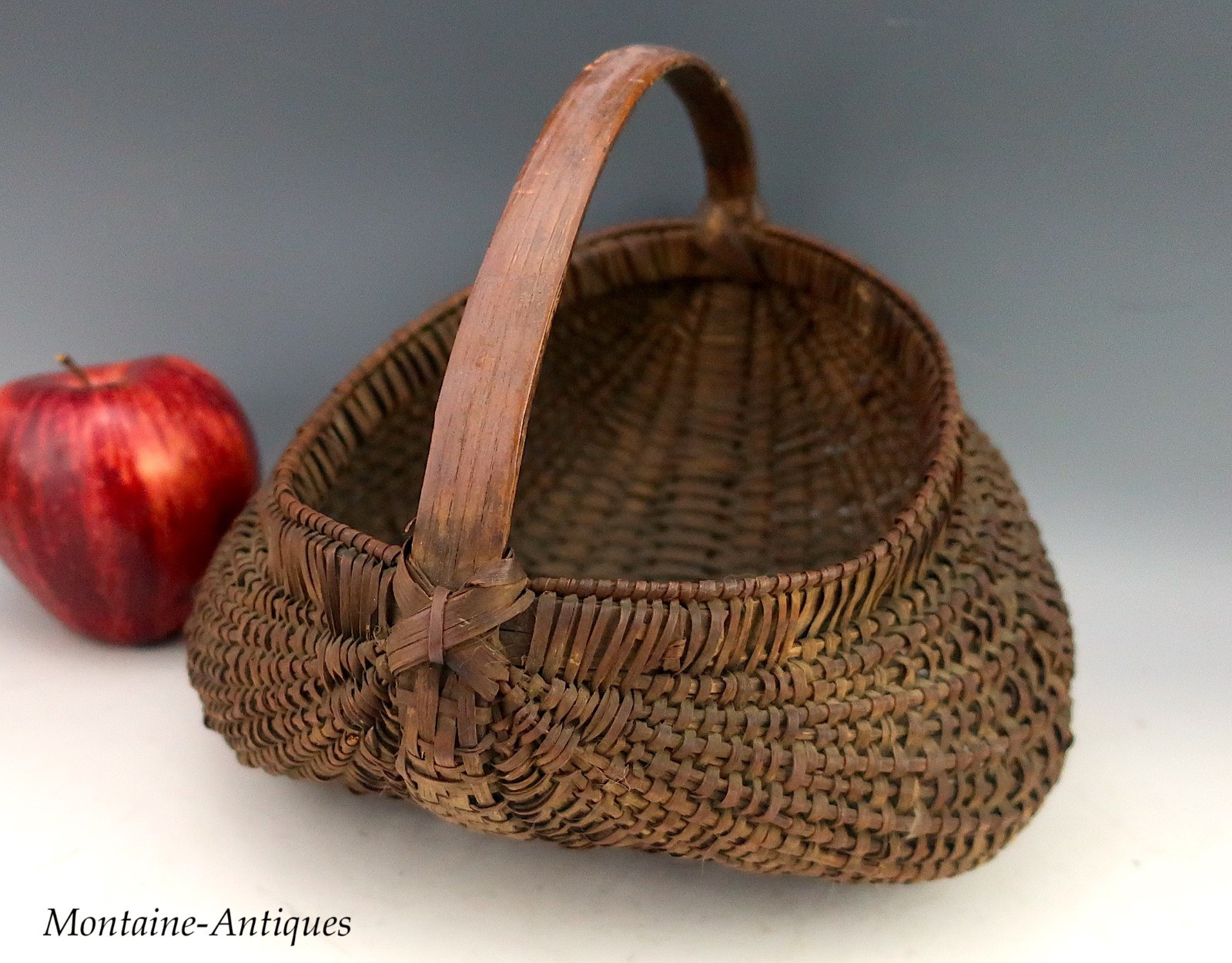 Small Finely Woven Buttocks Basket circa 19th century Small Finely Woven Buttocks Basket circa 19th century
