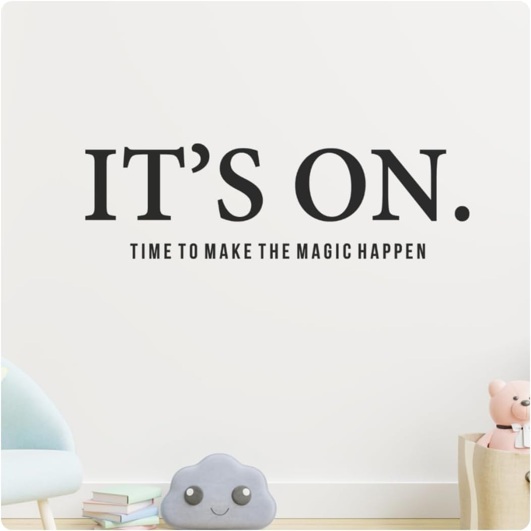 It\'S on Time to Make the Magic Happen Wall Sticker Inspirational Wall Decal Moti
