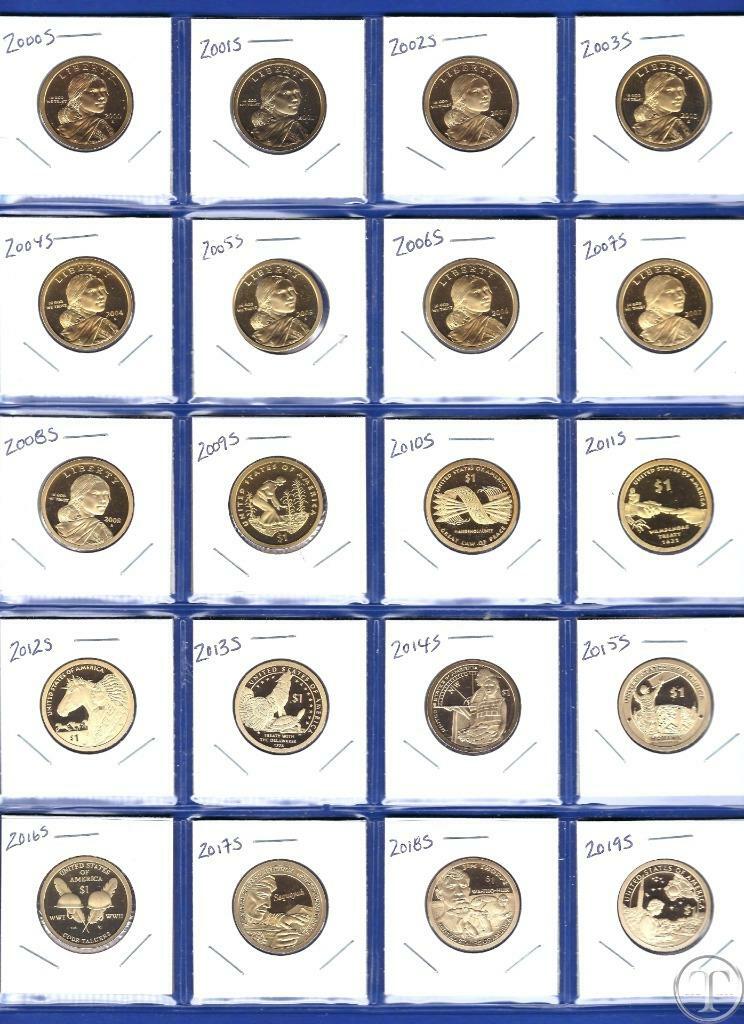 2000 S - 2019 S Proof Sacagawea Native American Dollar Set-20 Proof Dollars