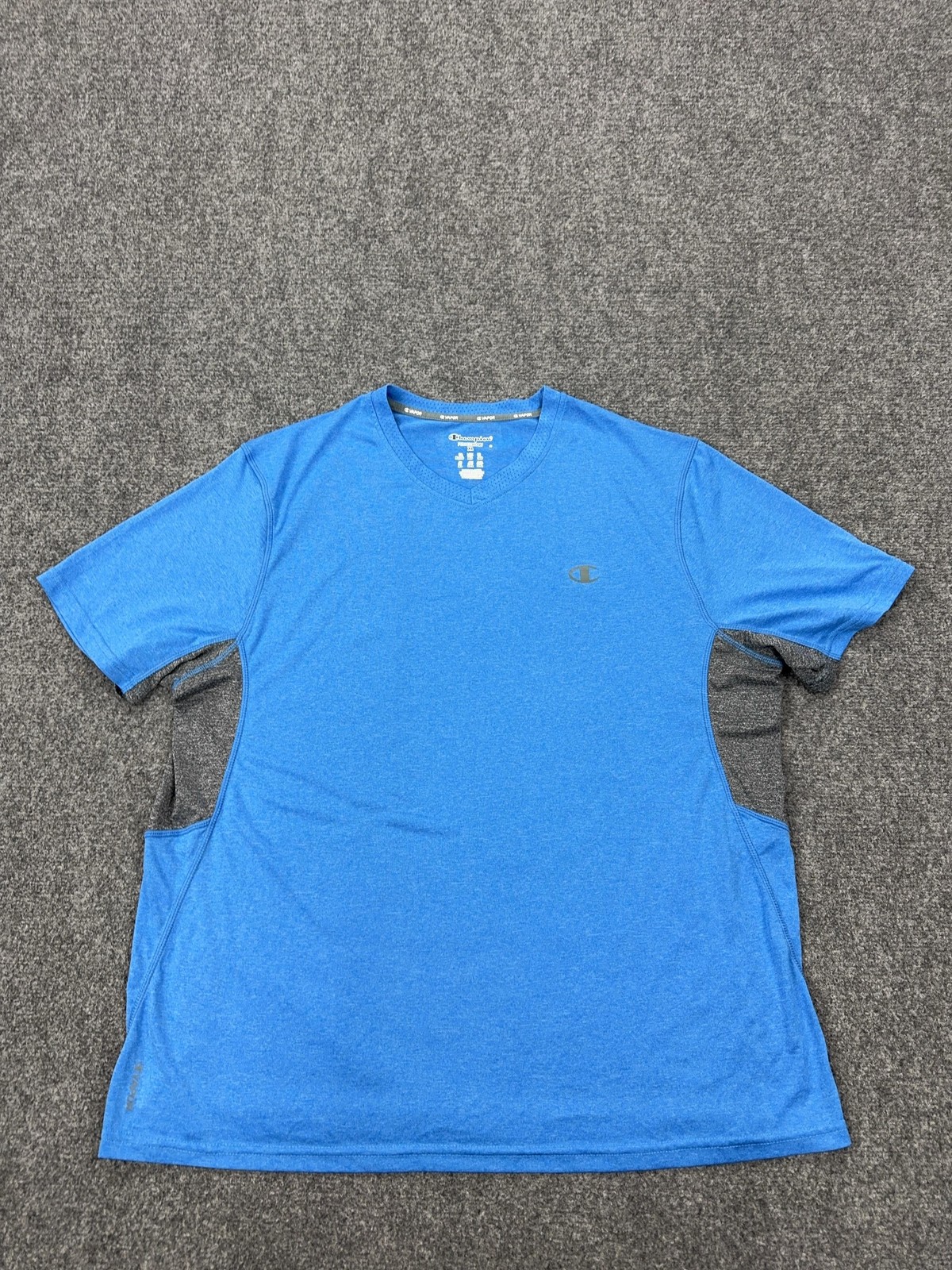 Champion Powertrain Shirt Mens XL Blue Short Sleeve Athletic Tee Top Training