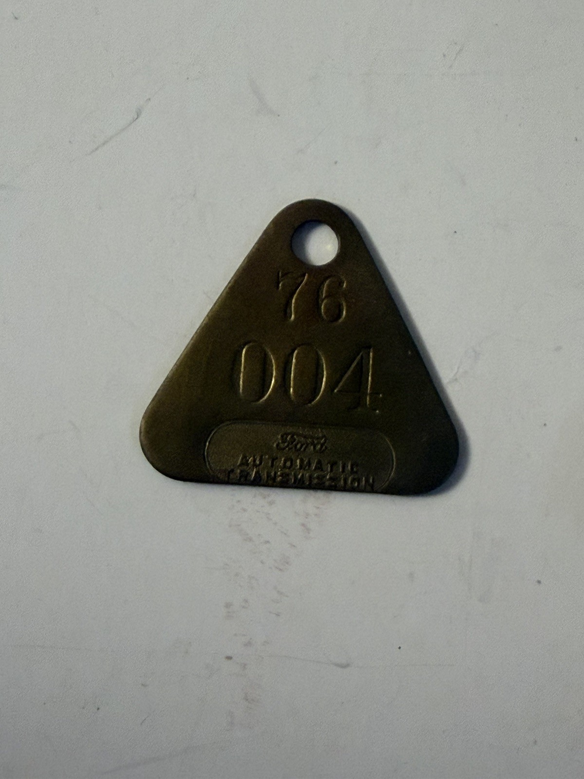 VINTAGE FORD MOTOR COMPANY LIVONIA MICHIGAN TRANSMISSION PLANT BRASS TAG TOOL VINTAGE FORD MOTOR COMPANY LIVONIA MICHIGAN TRANSMISSION PLANT BRASS TAG TOOL