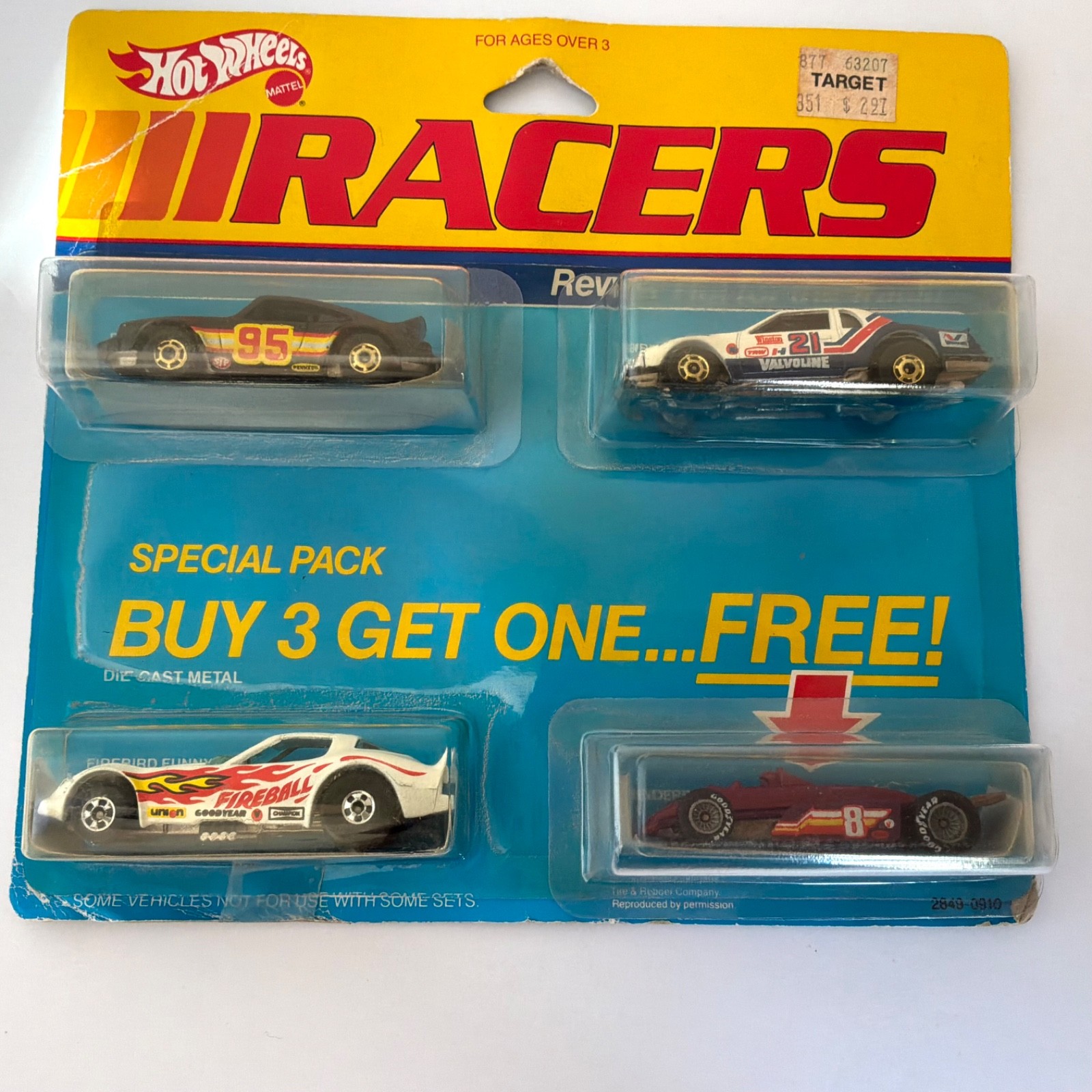 Vintage 1985/1986 Hot Wheels Hi-Racers 4-Pack  #2849 Factory Sealed