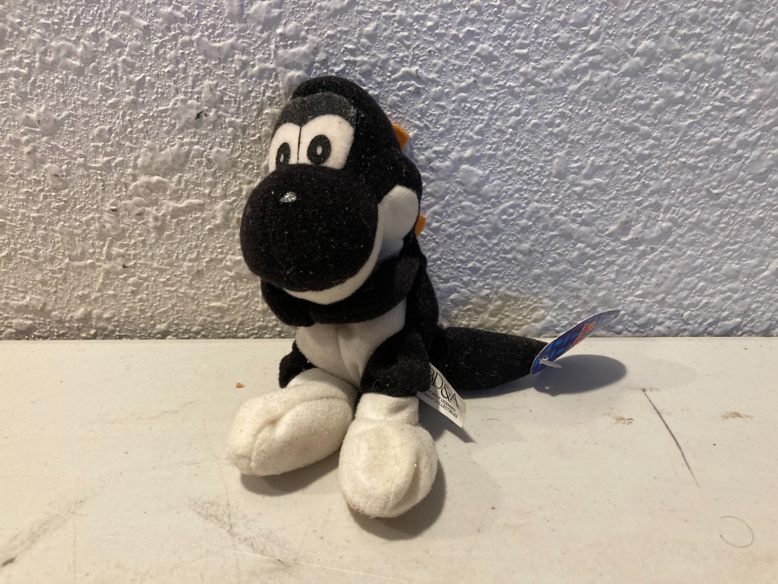 Vintage 1997 BD&A Black Yoshi Plush N64 Yoshi\'s Story NWT Both Tags Rare Toys R