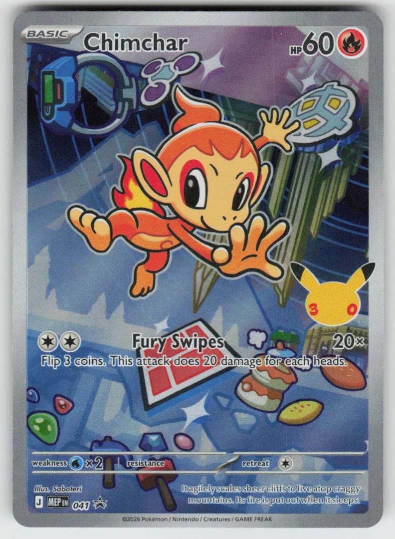 Chimchar 041 Holo Promo ME: Mega Evolution Promo Pokemon Near Mint Chimchar 041 Holo Promo ME: Mega Evolution Promo Pokemon Near Mint