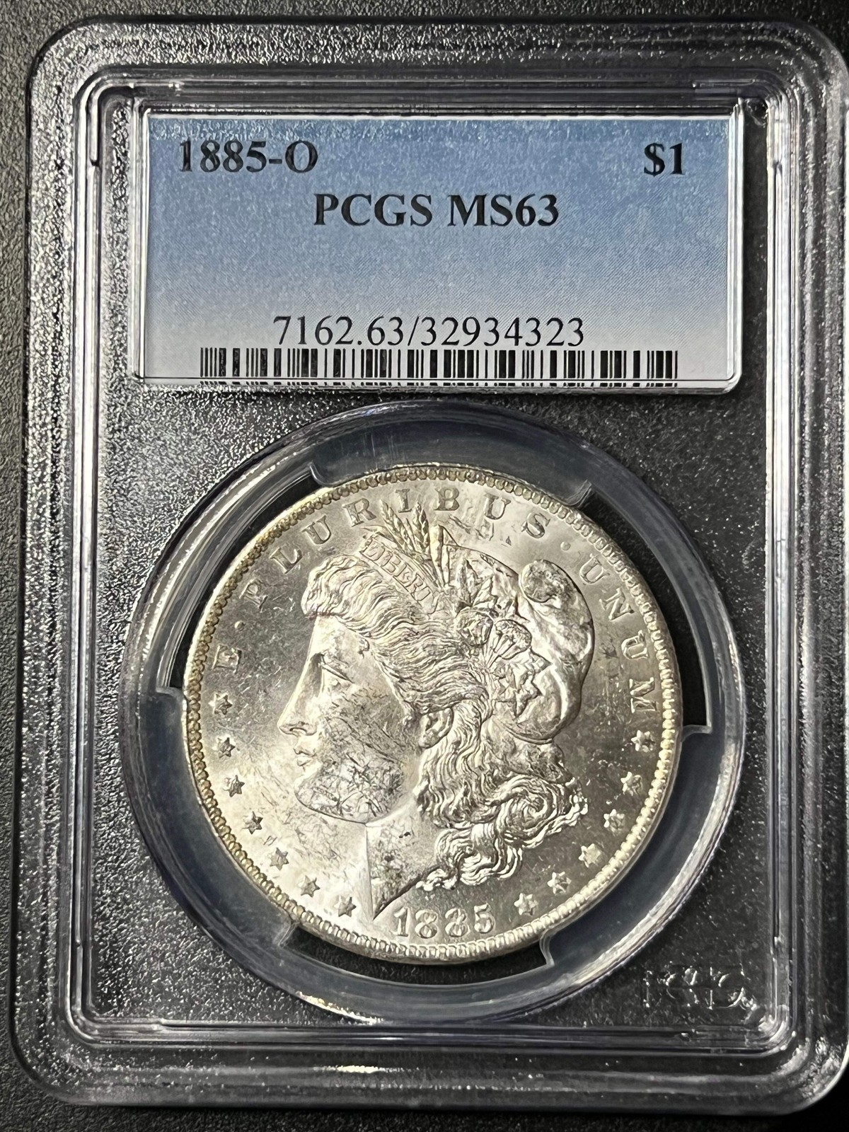 1885-O Morgan Silver Dollar — PCGS MS63