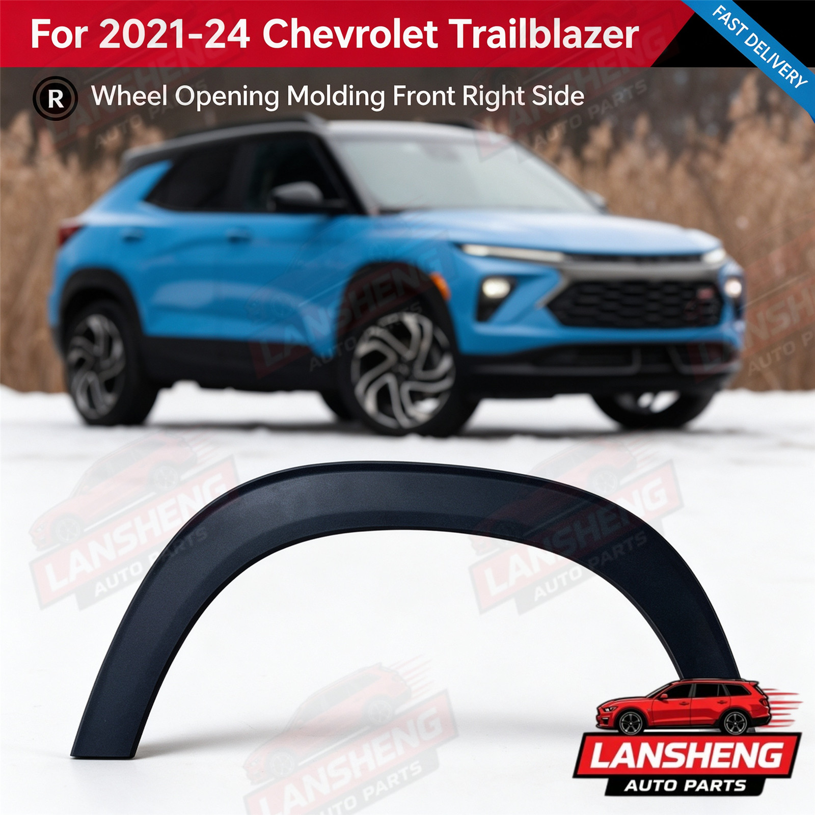 For 2021-24 Chevrolet Trailblazer Wheel Opening Molding Front Right Side42810383