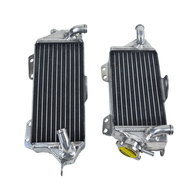 Right+Left Aluminum Silver Radiators for 1988-2004 1996 1997 1998 Kawasaki KX500