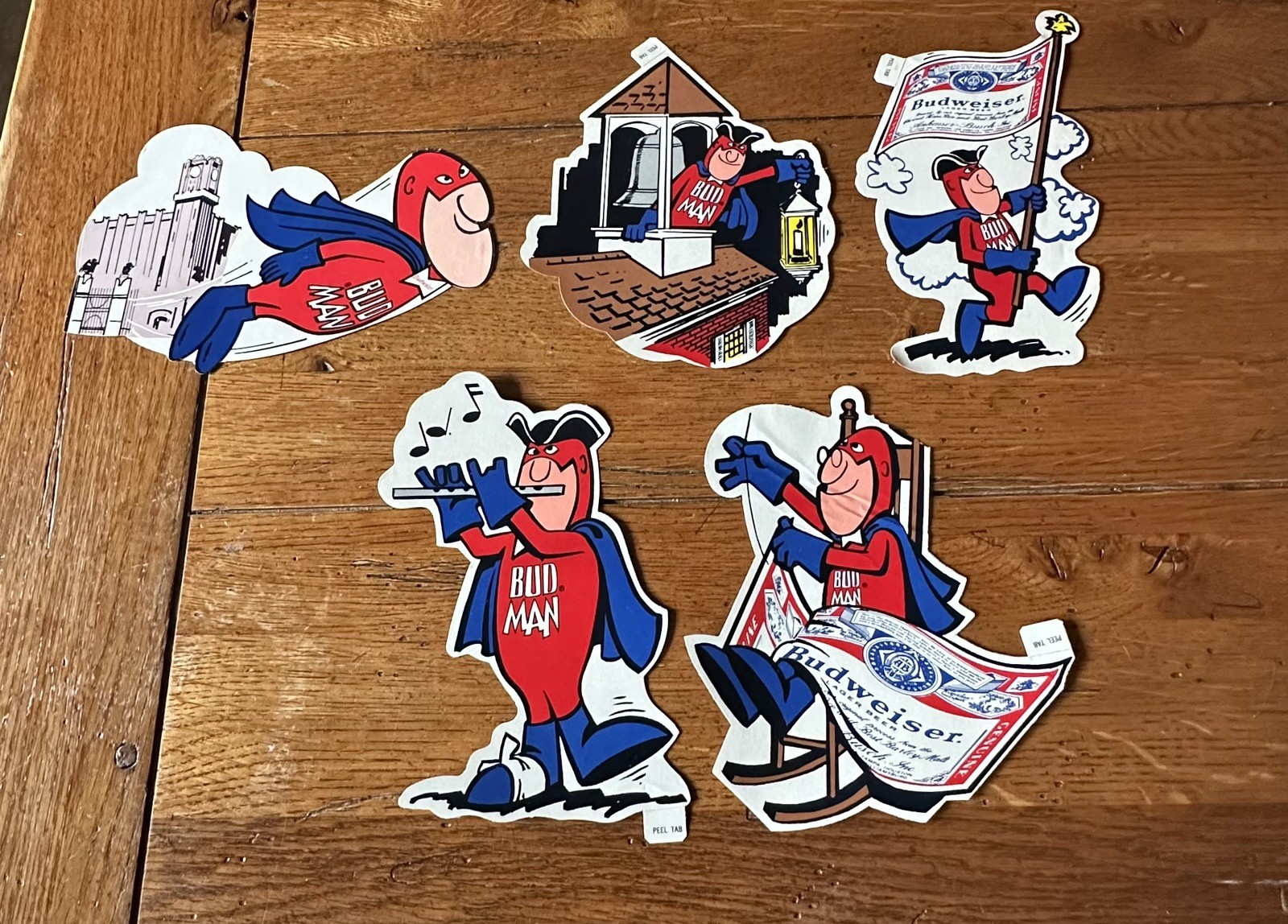 Vintage 1970s￼set of 5 Budweiser Bud Man Bicentennial Collection.