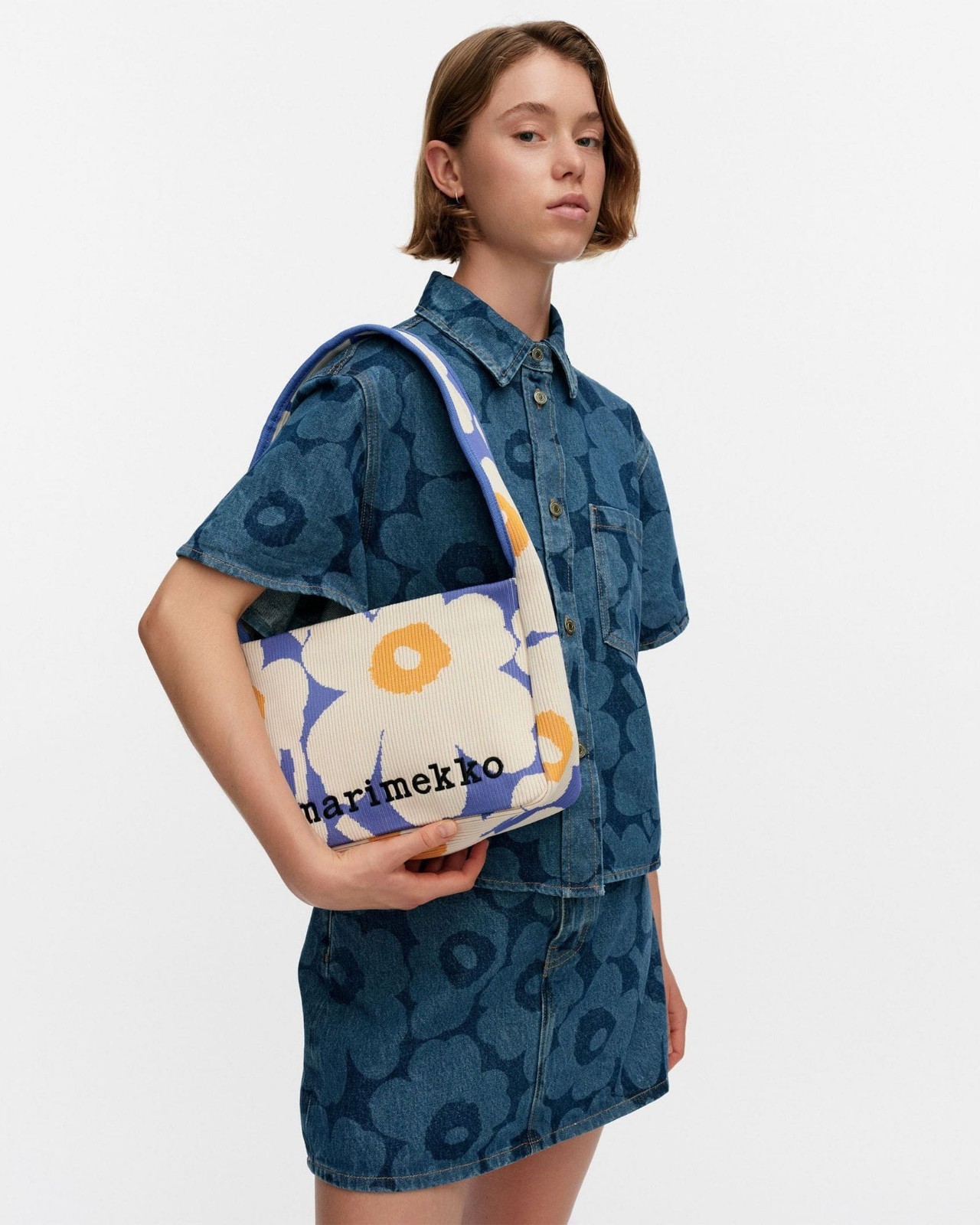 Authentic Marimekko bag with iconic Unikko design.Japan Limited item, very rare