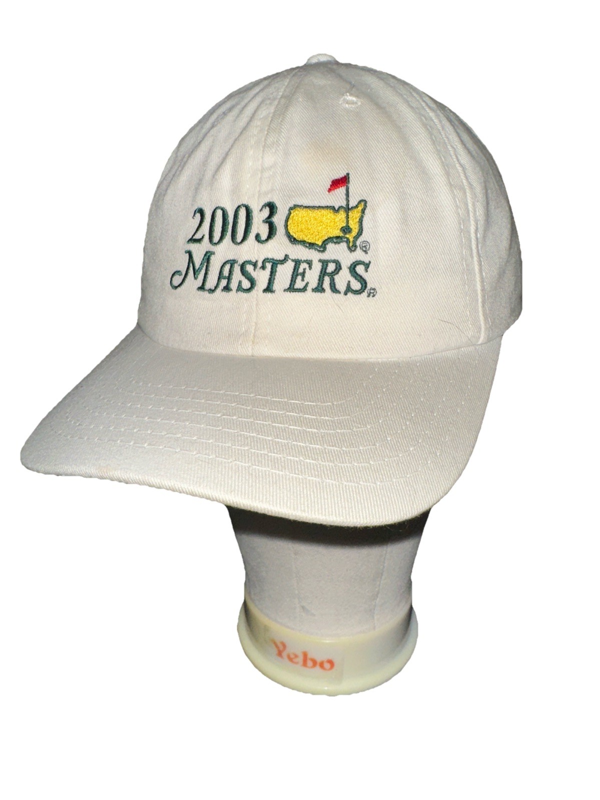 Vintage 2003 Masters Strapback Hat American Needle Made In USA White NWT