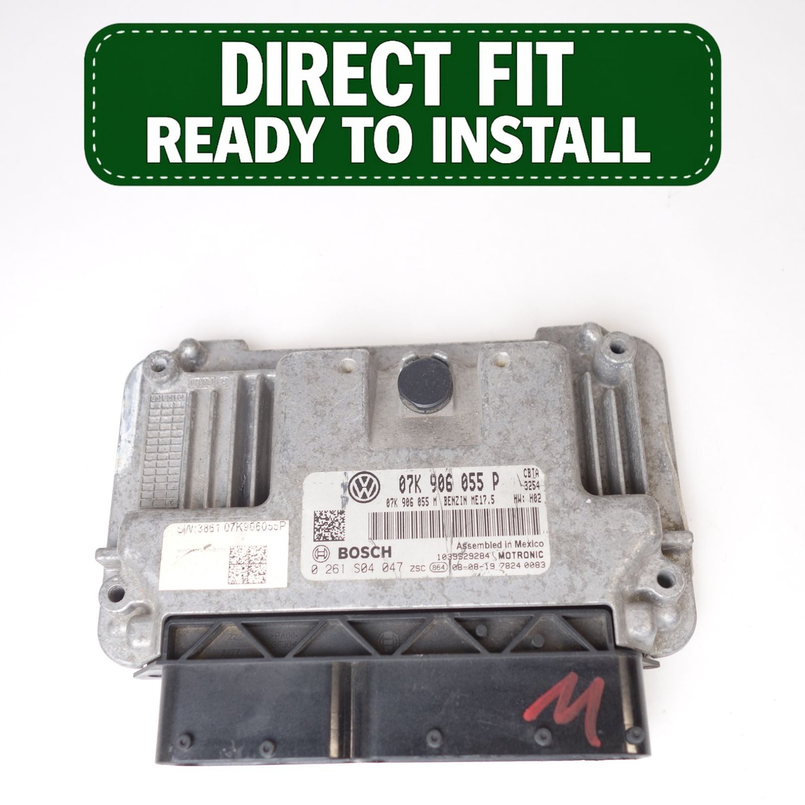 07K906055P Volkswagen Jetta Rabbit 2008-2009 2.5L Engine Computer Plug N Go ..