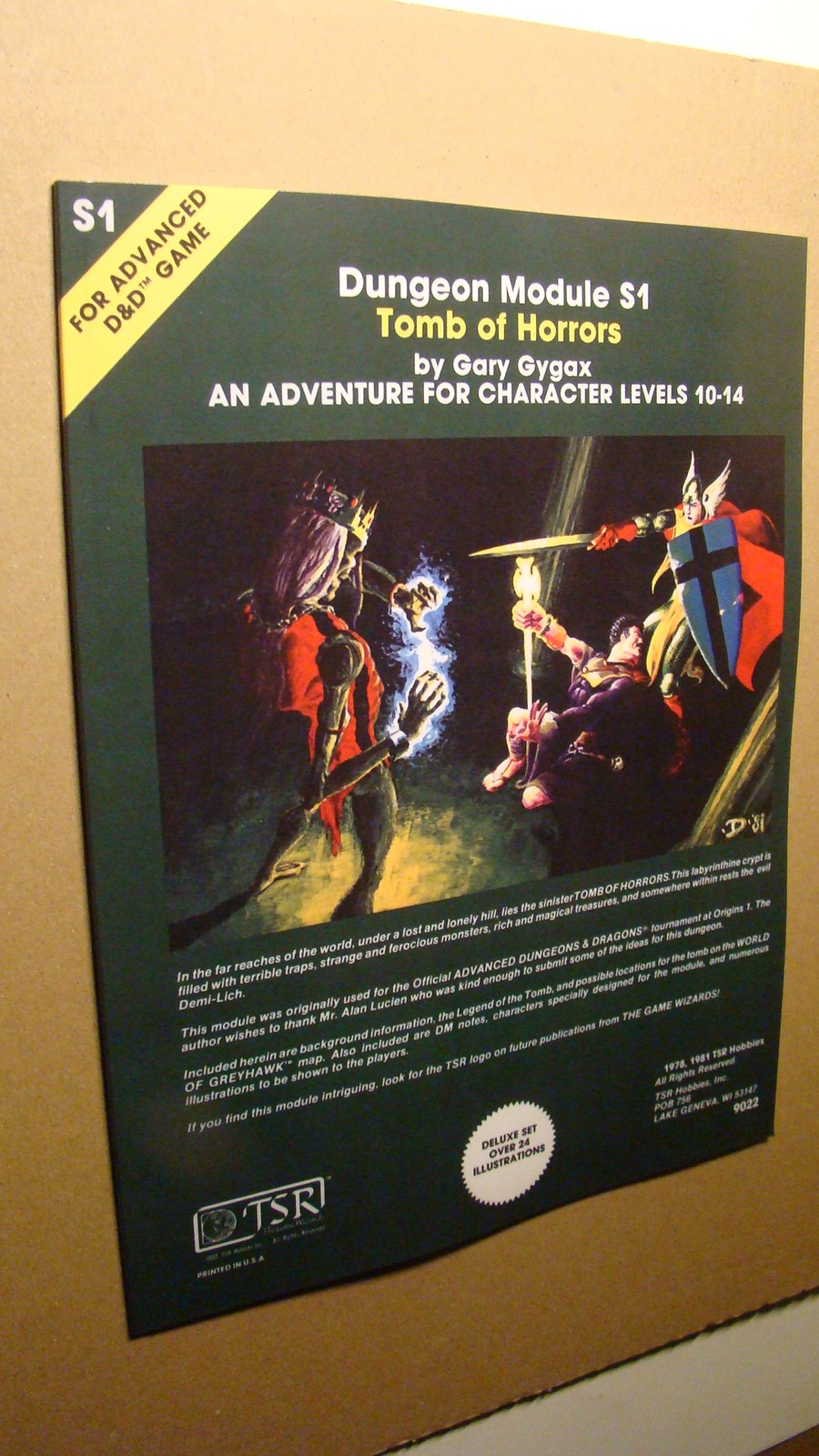 MODULE S1 - TOMB OF HORRORS *NM/MT 9.8 NEW* DUNGEONS DRAGONS