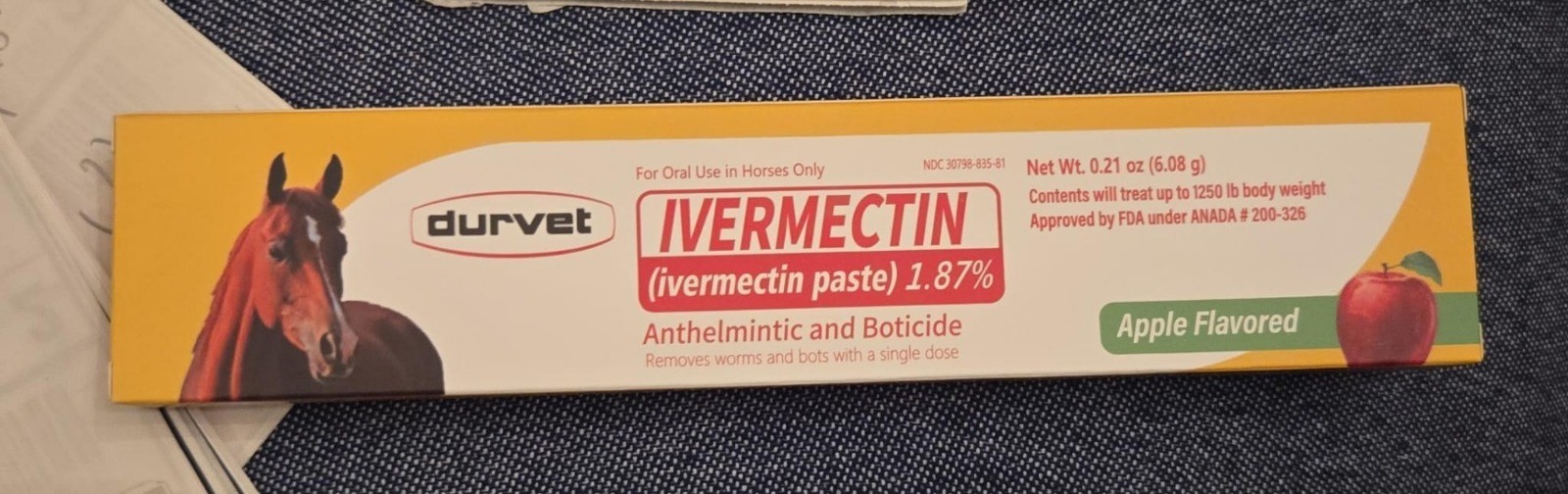 （1-10 Pack ) In Box Paste Horse Dewormer Apple Flavor wormer
