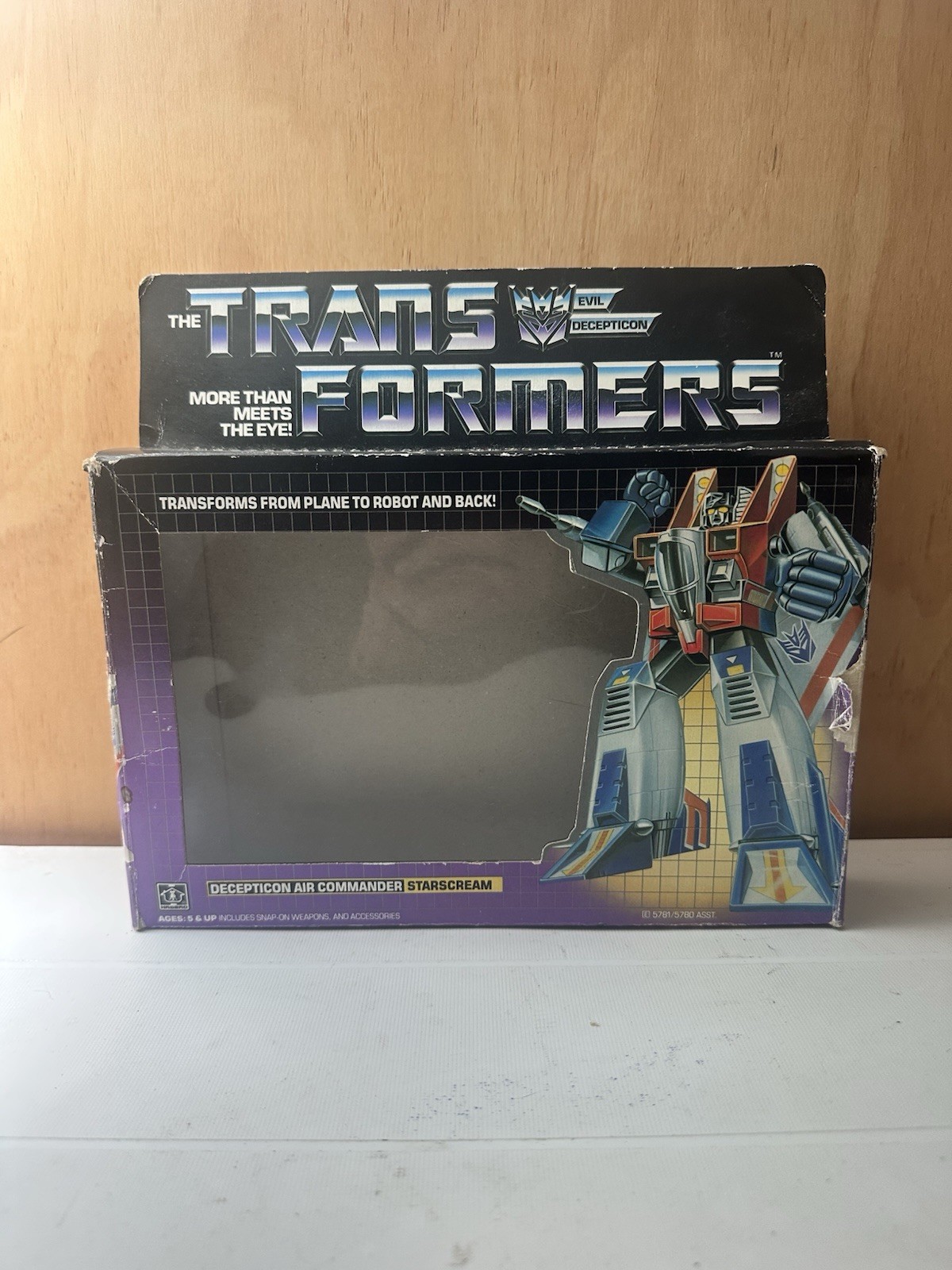 Vintage Transformers G1 Starscream Empty First Edition Original Box Vintage Transformers G1 Starscream Empty First Edition Original Box
