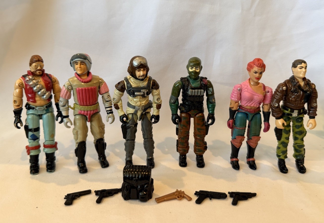 Vintage 1986 GI Joe Action Figure Lot Poor Condition Beachhead Hawk Zartana