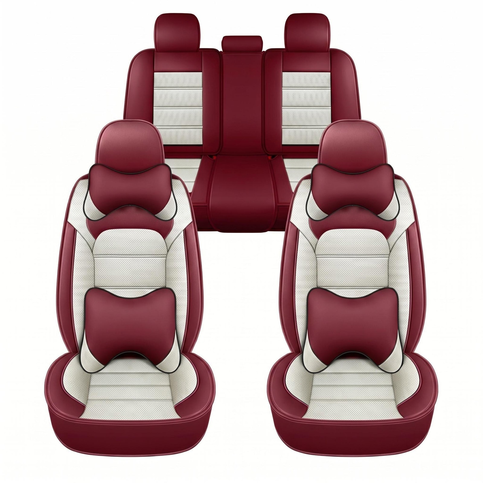 Luxury Leather Car Seat Covers For Toyota Corolla Camry RAV4 Front Rear Full Set