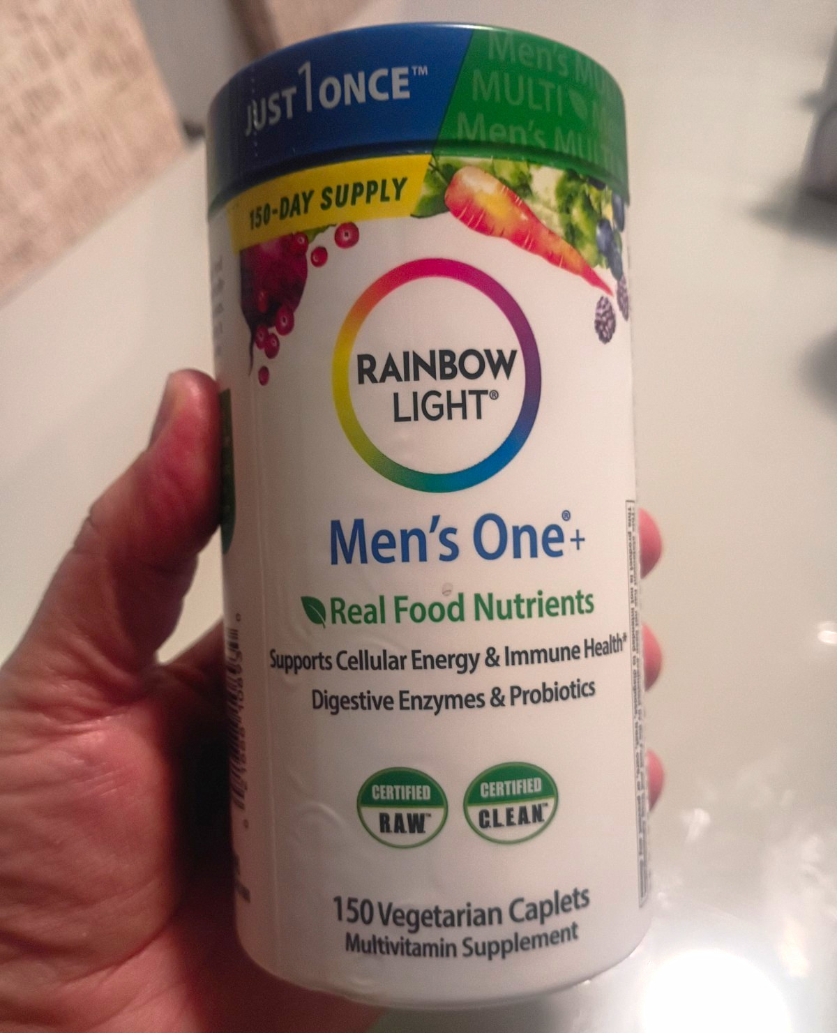 Rainbow Light Men\'s One+ Multivitamin Energy & Immune 150 Caplets