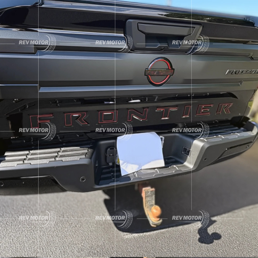 Tailgate Raised Letters For NISSAN FRONTIER 2022-2025 2026 Red Outline 3D Badge