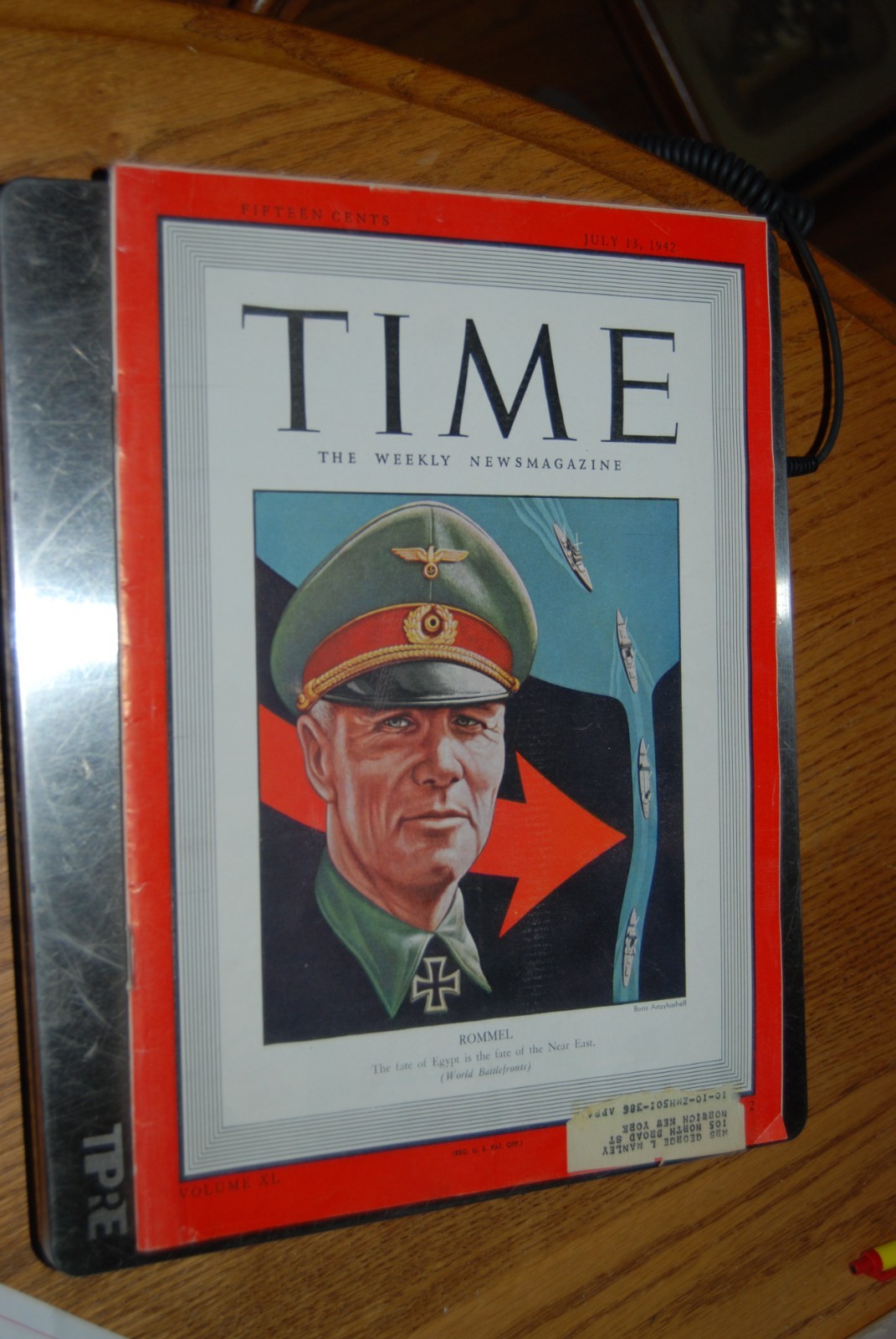 Original Time Magazine July 13, 1942 - ROMMEL - WWII Nazi Germany Original Time Magazine July 13, 1942 - ROMMEL - WWII Nazi Germany
