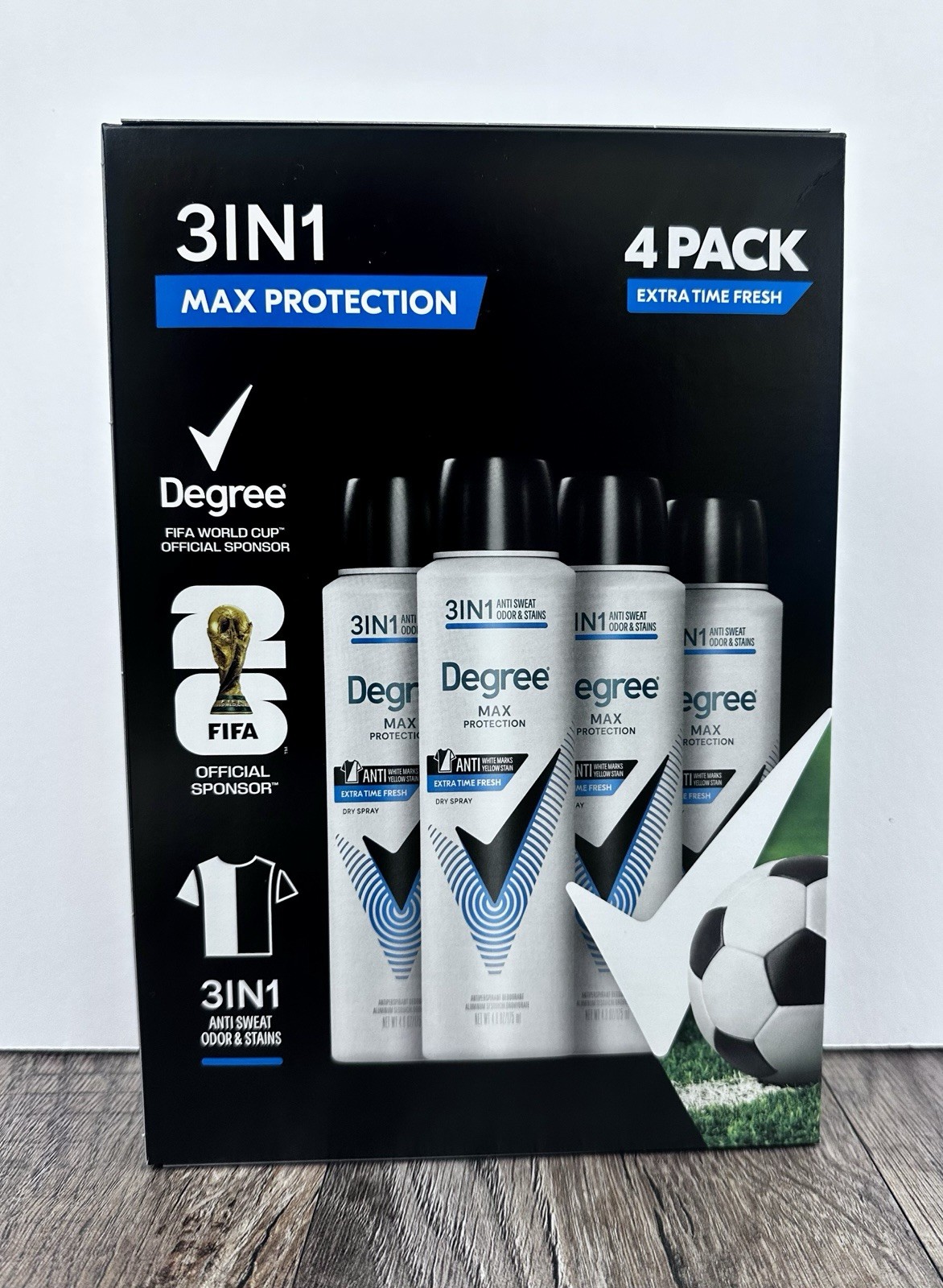 Degree Men's Max Protection 3 in 1 Fresh Dry Spray (4)  4.8 Oz EXP 01/2028 NIB