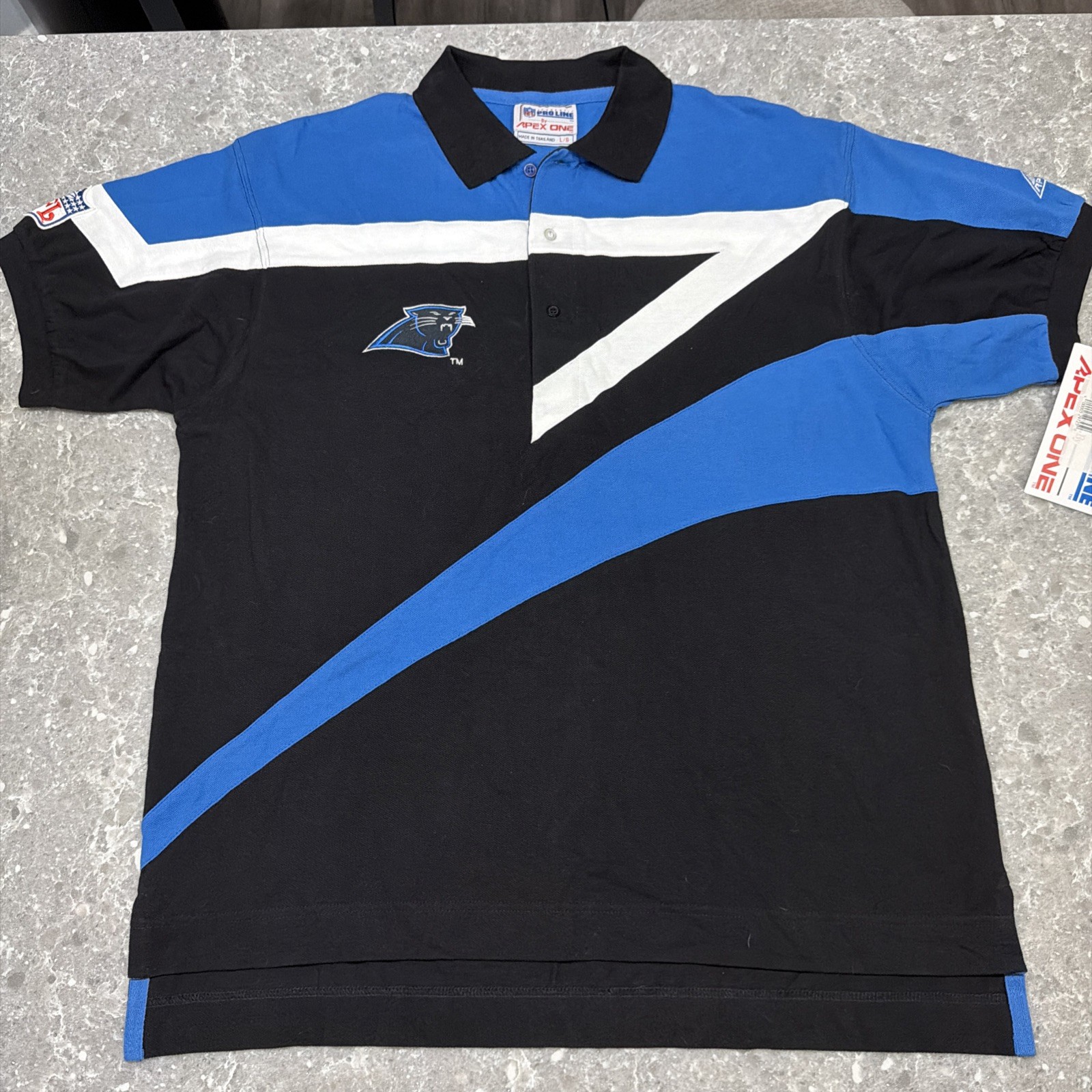 Vintage Carolina Panthers NFL Apex  Polo Shirt L NWT