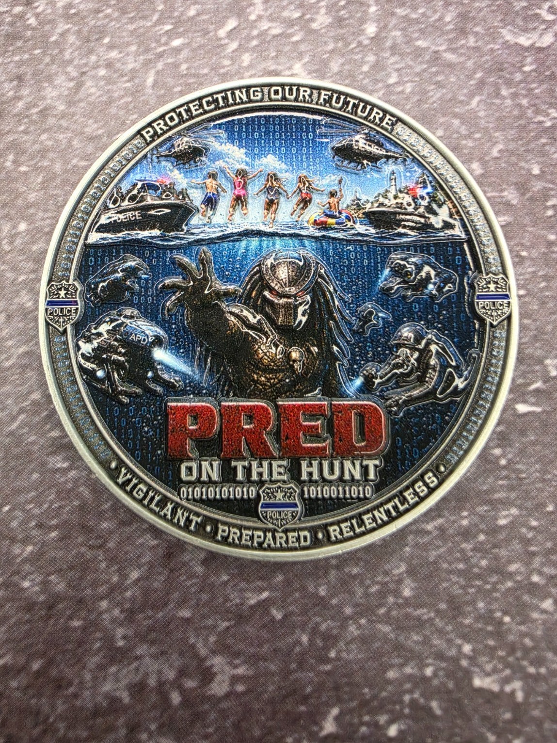 Amity Police Department (JAWS) ICAC Challenge Coin 2