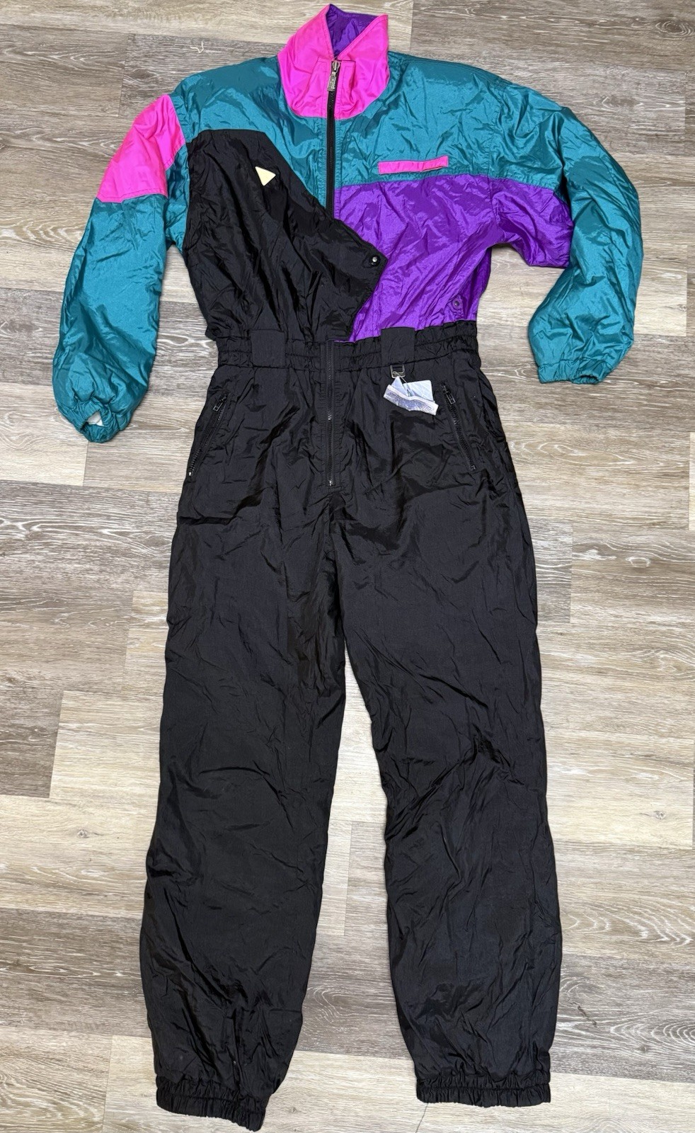 VTG 80s 90s Fera Neon Skiwear Women's One Piece Ski Suit Ladies Sz 16 Colorblock VTG 80s 90s Fera Neon Skiwear Women's One Piece Ski Suit Ladies Sz 16 Colorblock
