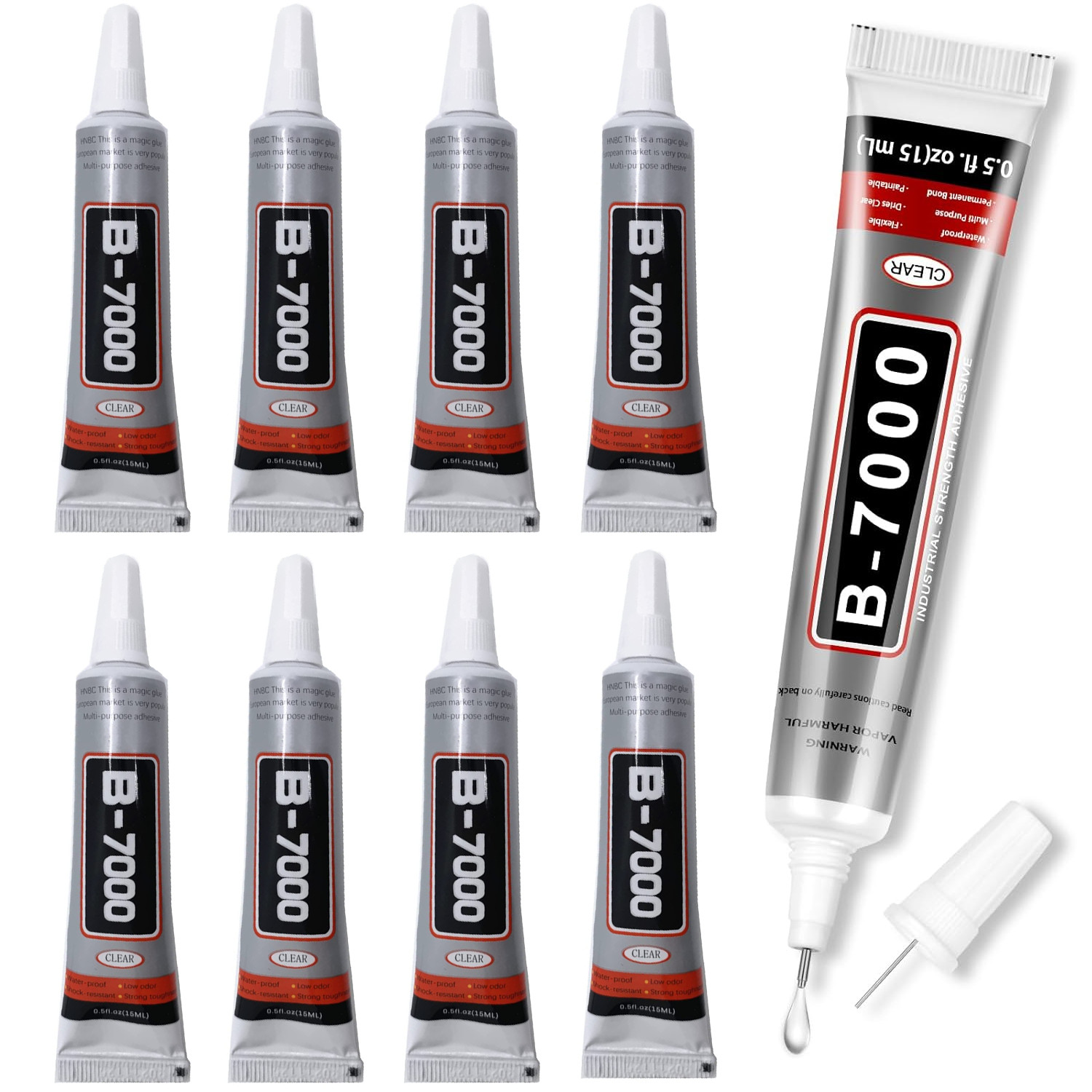 8Pcs B-7000 Adhesive Multi-Function Glues,Super Glue Fit for Phone Screen Repair
