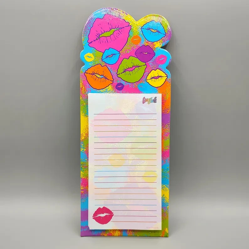 Vintage Lisa Frank Magnetic Notepad Note Pad Lips / Notebook Vintage Lisa Frank Magnetic Notepad Note Pad Lips / Notebook
