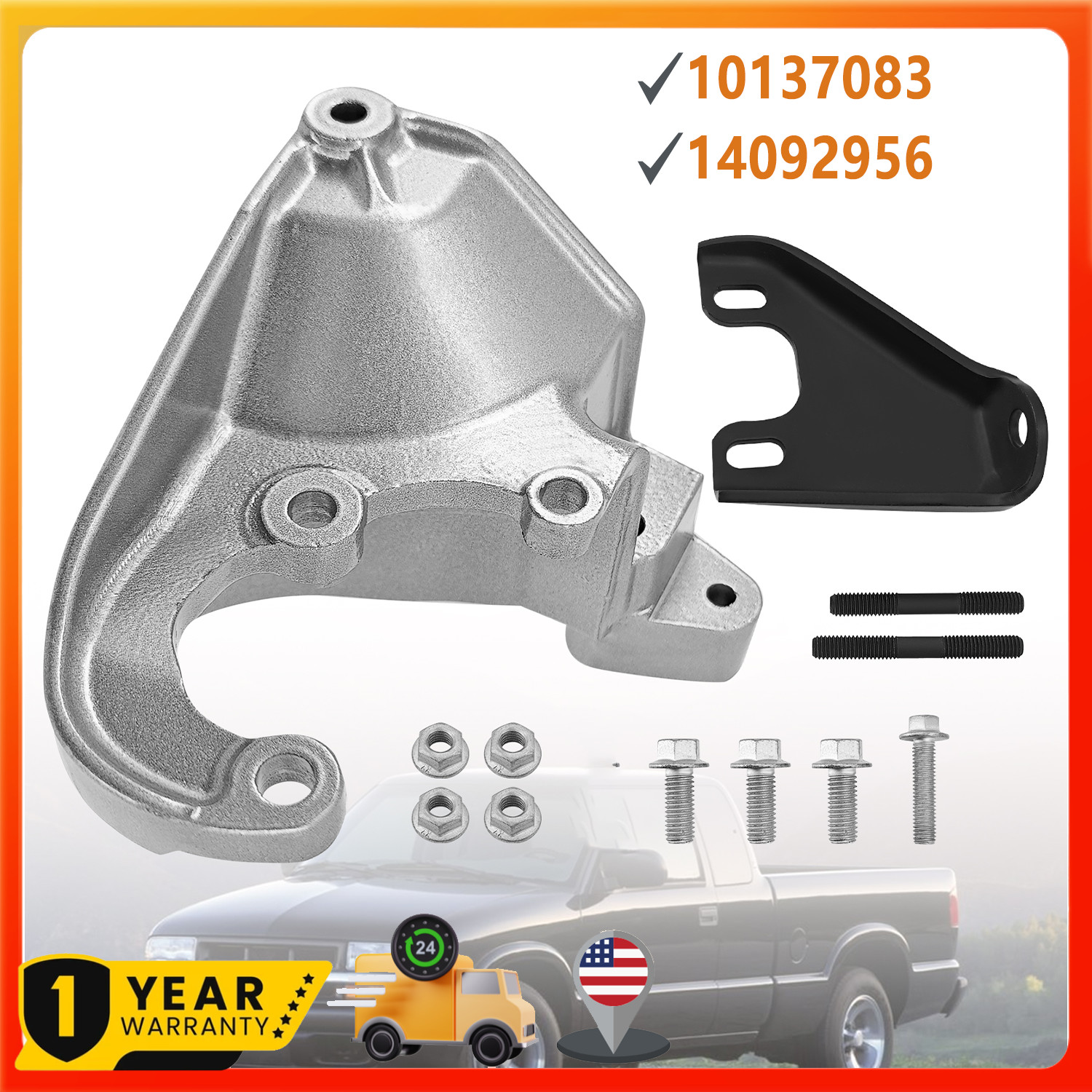 Power Steering Pump Bracket 10137083 For 1987-1993 Chevy S-10 1987-1991 GMC S15
