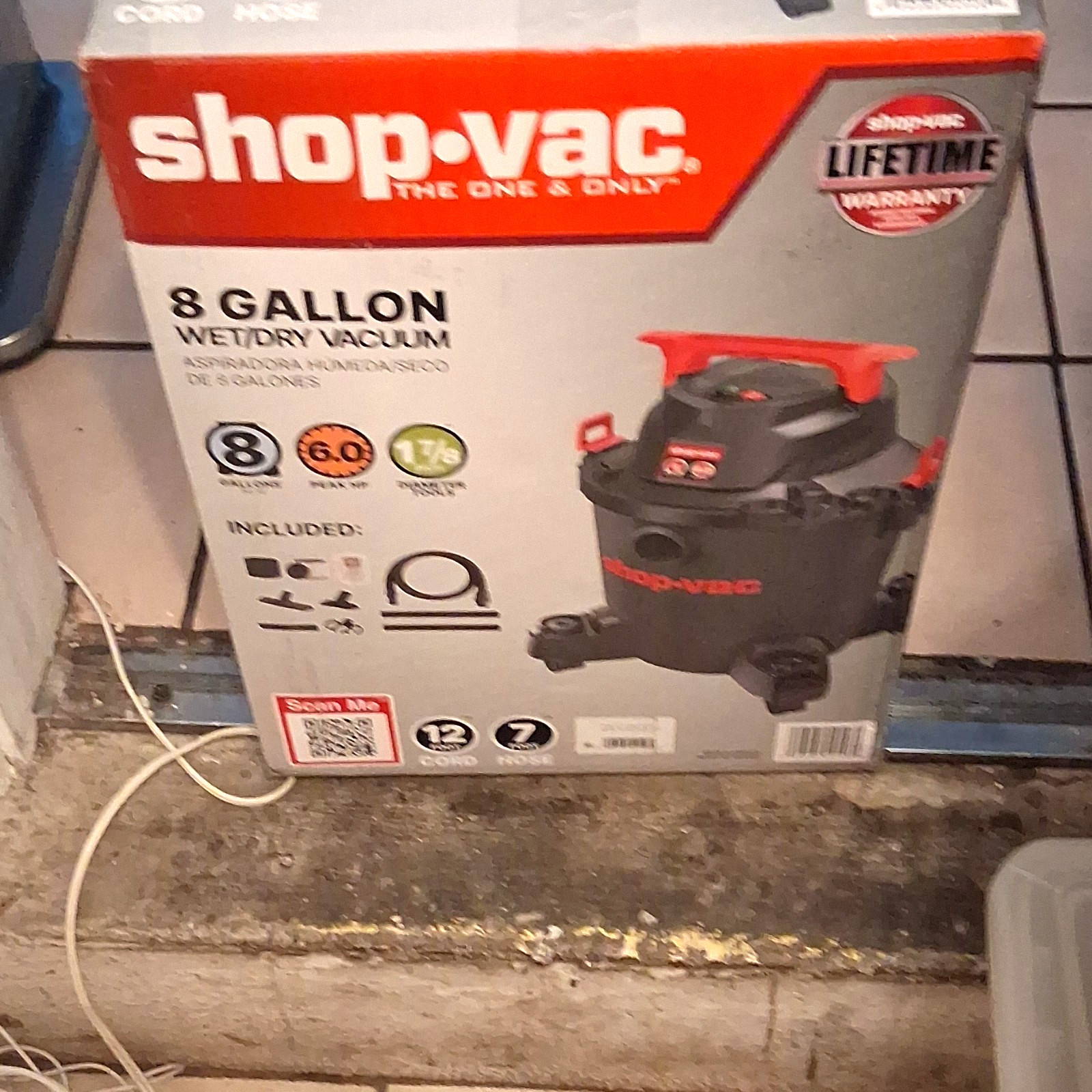Shop-Vac 8 Gallon Wet/Dry Vacuum Cleaner, Black & Red