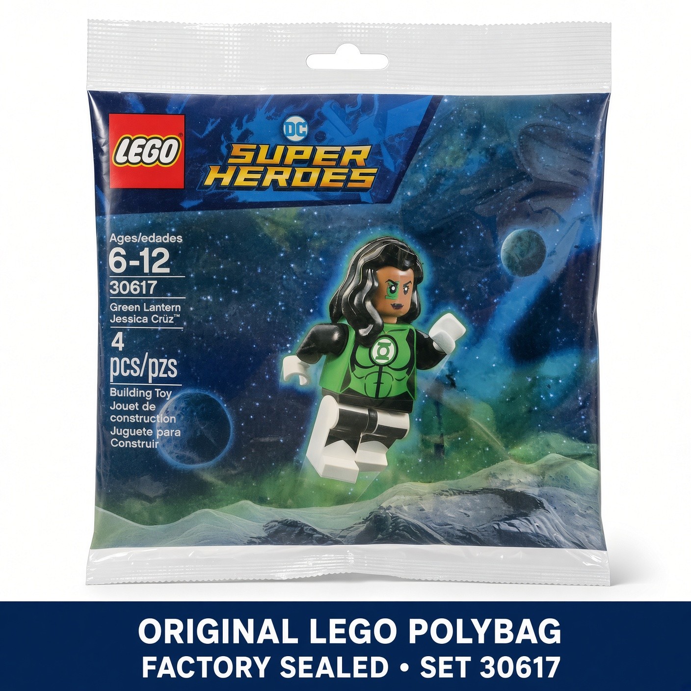 Green Lantern Lego, DC Super Heroes Jessica Cruz Minifigure Set #30617New Green Lantern Lego, DC Super Heroes Jessica Cruz Minifigure Set #30617New
