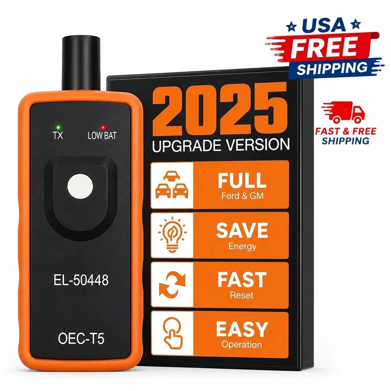 TPMS Relearn Tool, Automotive Tire Pressure Monitor Sensor Activation Reset Tool