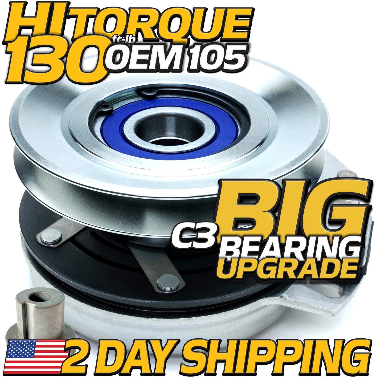 BIGBearing 917-04174A PTO Clutch for Cub Cadet Troy-Bilt MTD Craftsman Huskee BIGBearing 917-04174A PTO Clutch for Cub Cadet Troy-Bilt MTD Craftsman Huskee