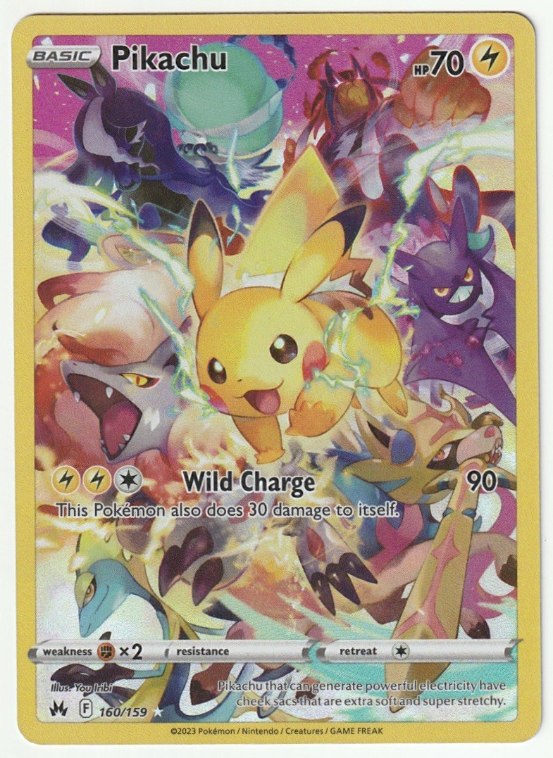 Pikachu 160/159 Crown Zenith Secret Rare Full Art Holo Pokemon TCG NM