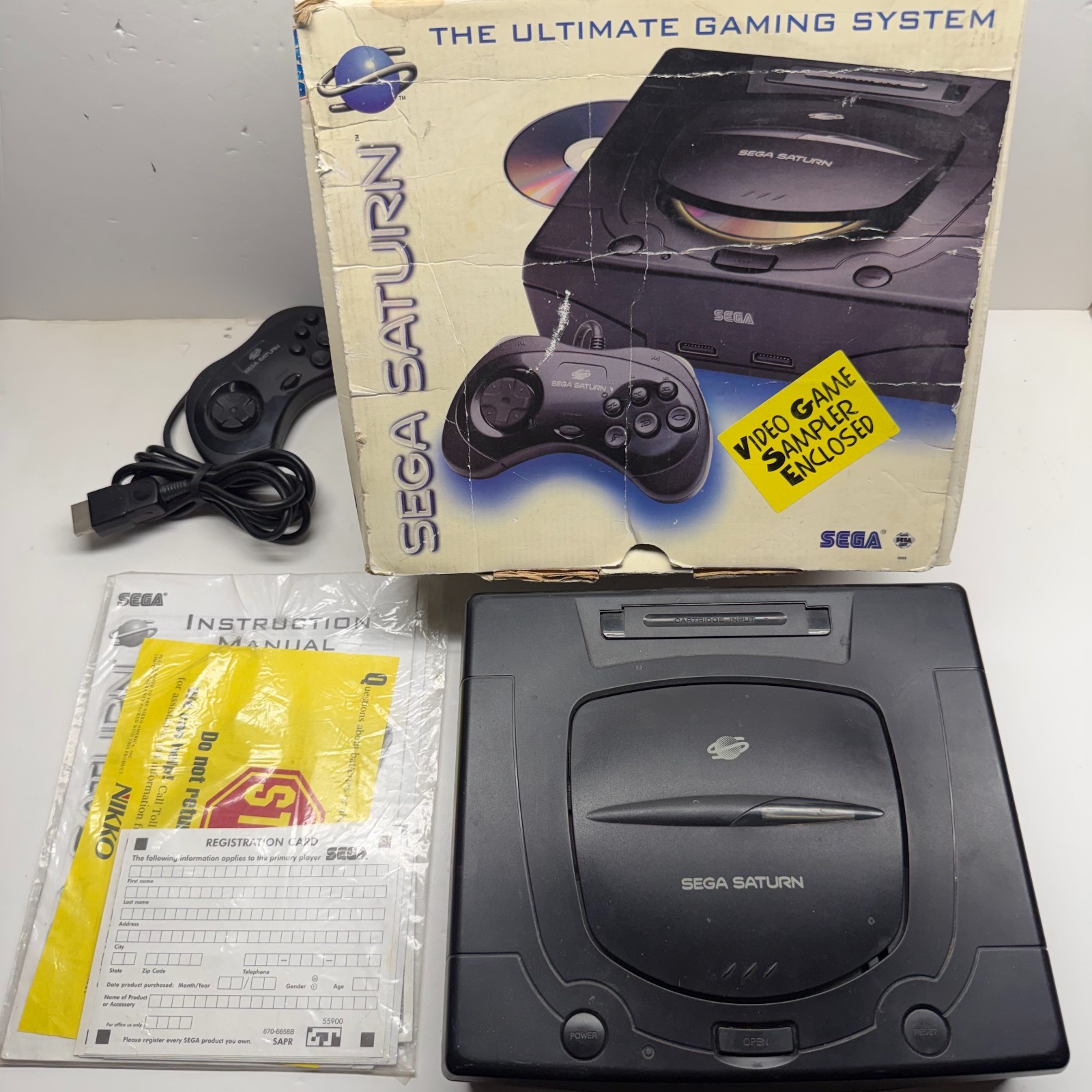 SEGA Saturn MK-80000 Console NTSC w/ Retail Box - INCOMPLETE - UNTESTED - AS IS