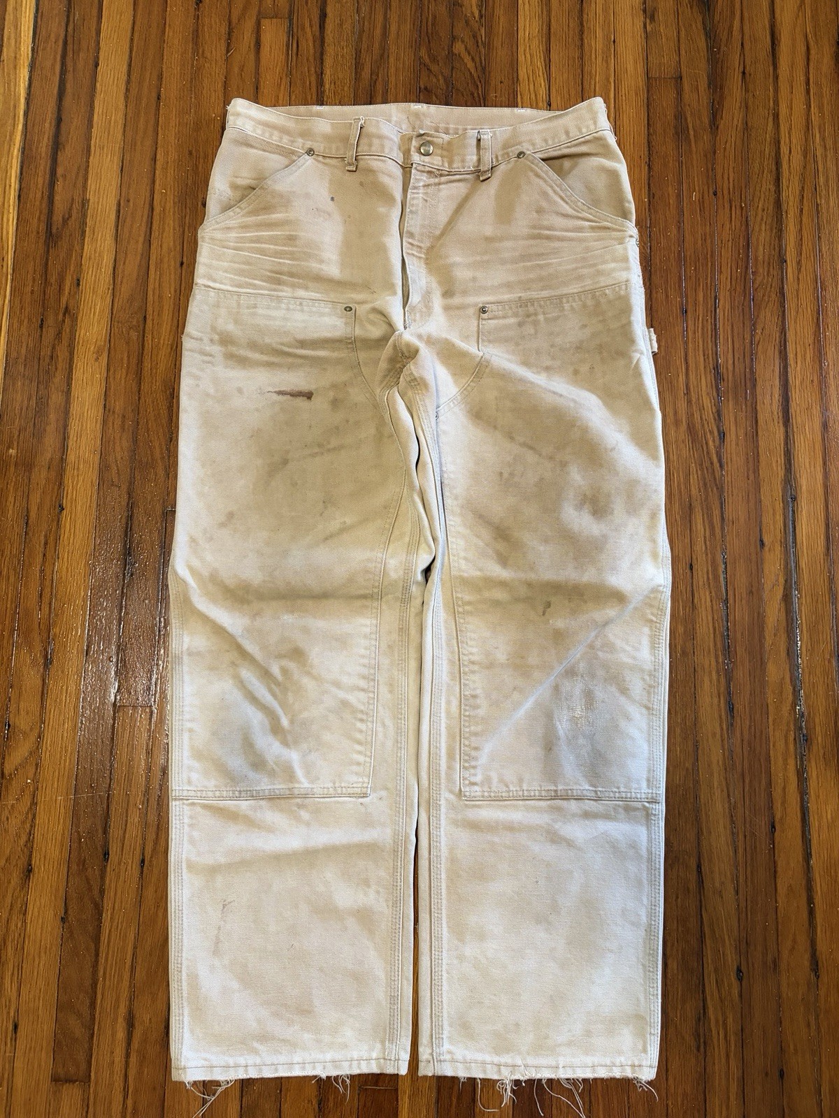 Vintage 80s Carhartt Double Knee Pants Tan Distressed Union Made 36x31 USA Made Vintage 80s Carhartt Double Knee Pants Tan Distressed Union Made 36x31 USA Made