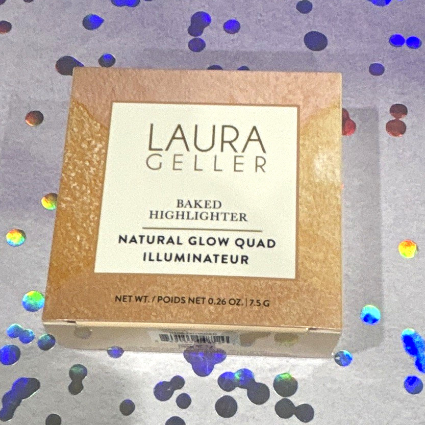 Laura Geller Baked Highlighter Natural Glow Quad Baked Powder SPF 15 No Glitter Laura Geller Baked Highlighter Natural Glow Quad Baked Powder SPF 15 No Glitter