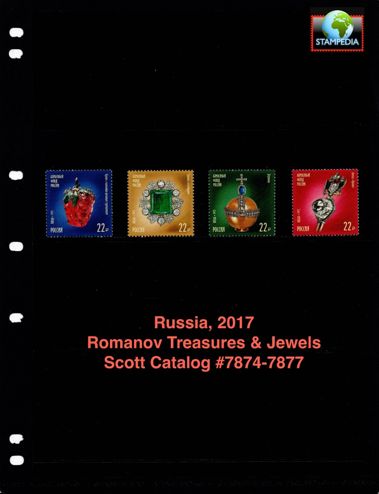 $6.00 Scott Value - 2017 RUSSIA Crown Jewels Czars Romanovs CV MNH NH UMM