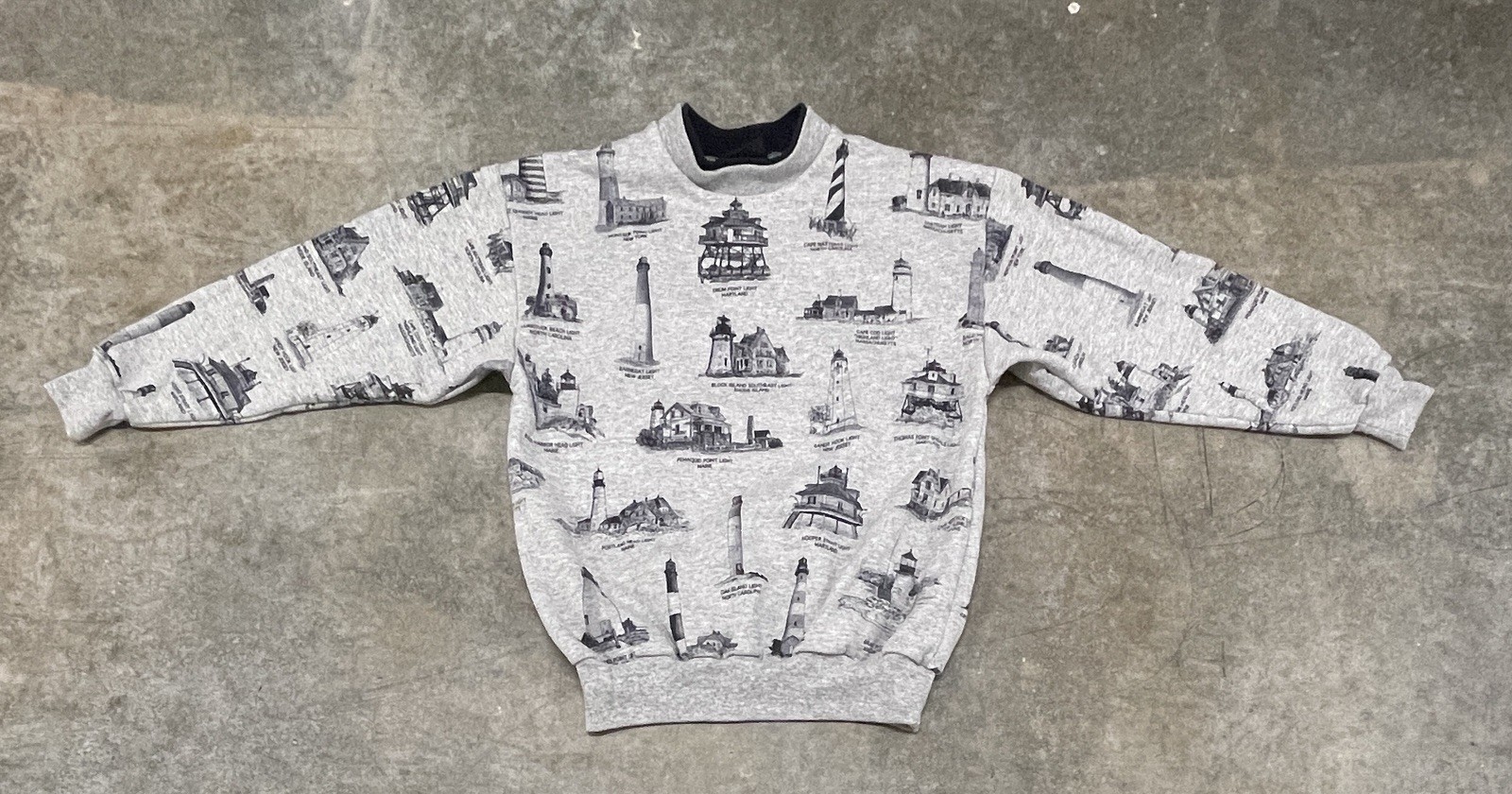 Vintage Art Unlimited USA Made AOP Lighthouses Sweater Men’s Adult Size Small Vintage Art Unlimited USA Made AOP Lighthouses Sweater Men’s Adult Size Small