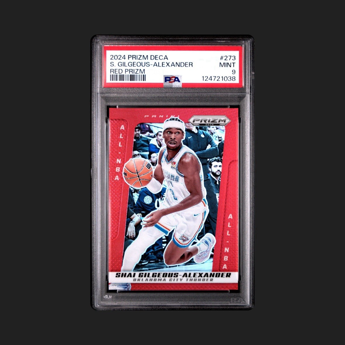 Panini 24-25 Jersey Match 1/1 Shai Gilgeous-Alexander Red Prizm 2/199 PSA 9 SGA Panini 24-25 Jersey Match 1/1 Shai Gilgeous-Alexander Red Prizm 2/199 PSA 9 SGA