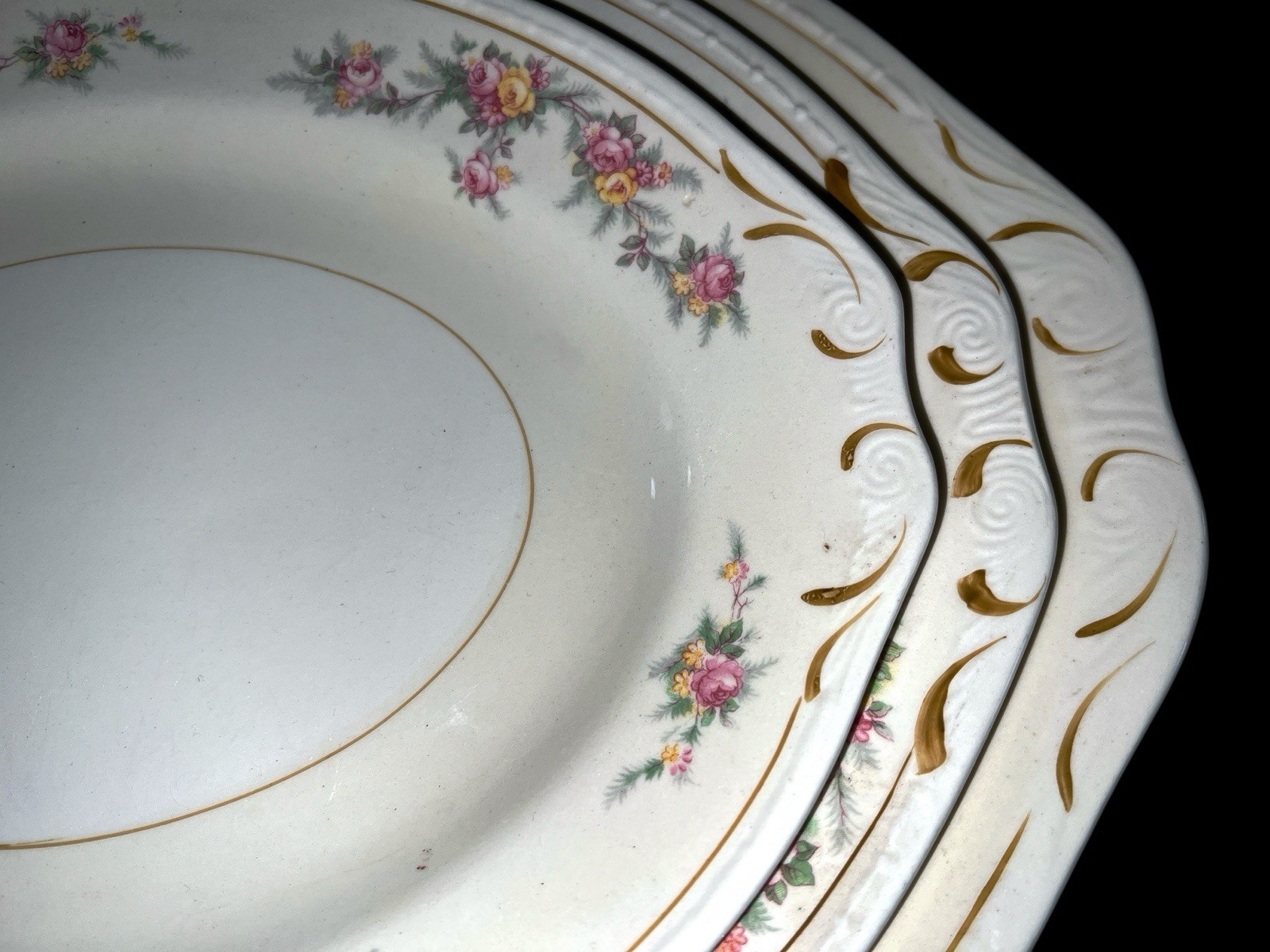1940’s Homer Laughlin Georgian Countess Eggshell Graduated Oval Platter Set of 3