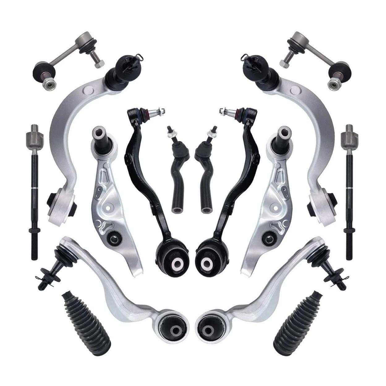 RWD 16Pcs Suspension Kit Front Control Arm Sway Bar Tie Rod For 2007-2017 LS460